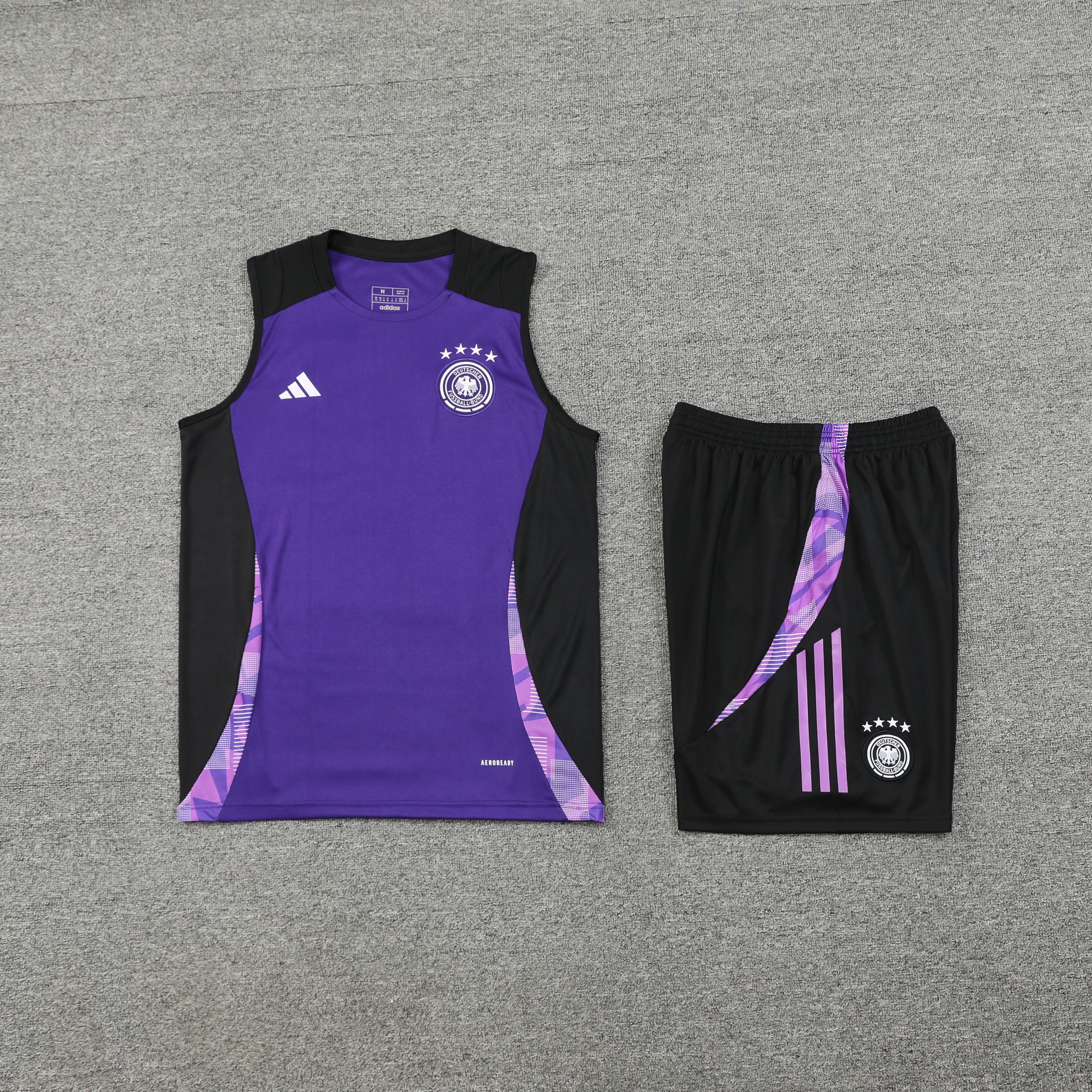 Deutschland Lila Ärmelloses Trainingsset 2024/25