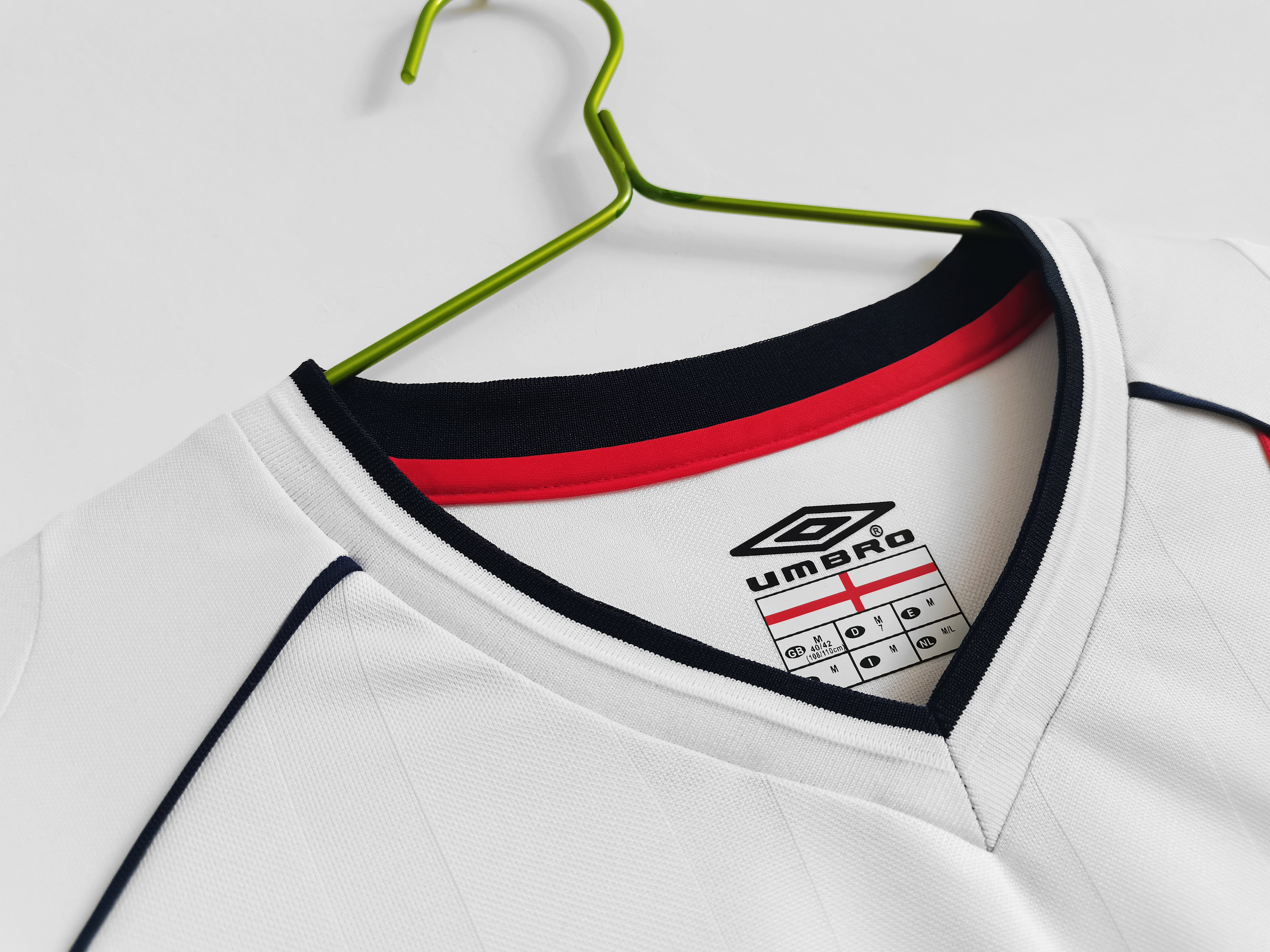 Maglia Inghilterra Casa Maniche Lunghe 2002