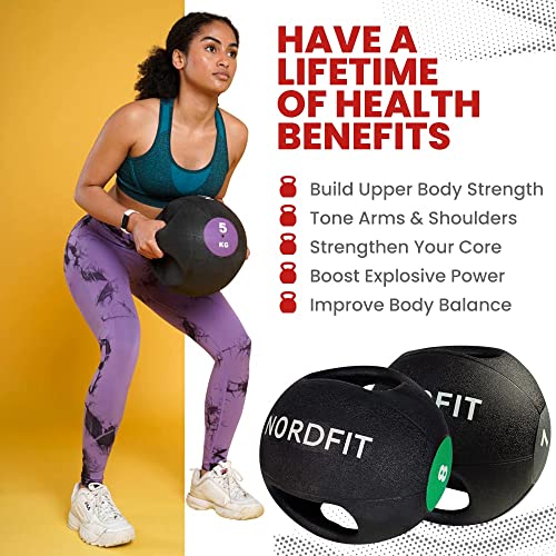 Apoliam Medicine Balls with Handles – Fitness and Home Gym Equipment