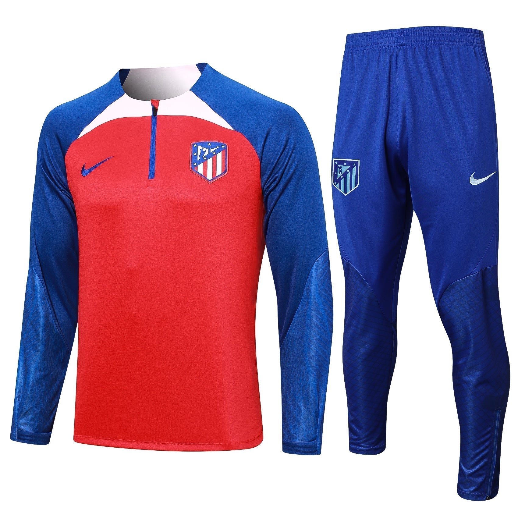 Atletico Madrid 23-24 Roter Trainingsanzug (Halb-Reißverschluss)