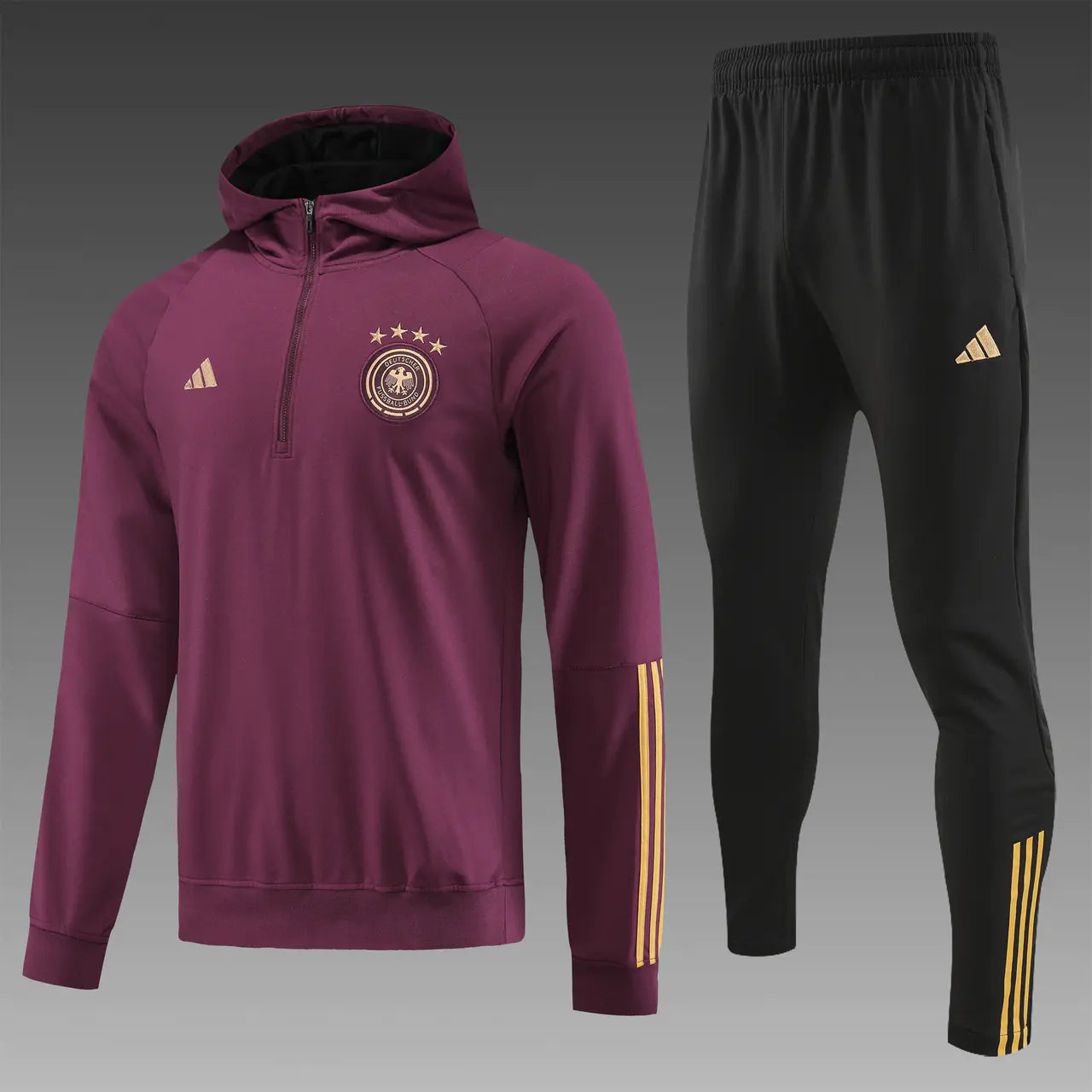 Deutschland 23-24 roter Trainingsanzug Hoodie