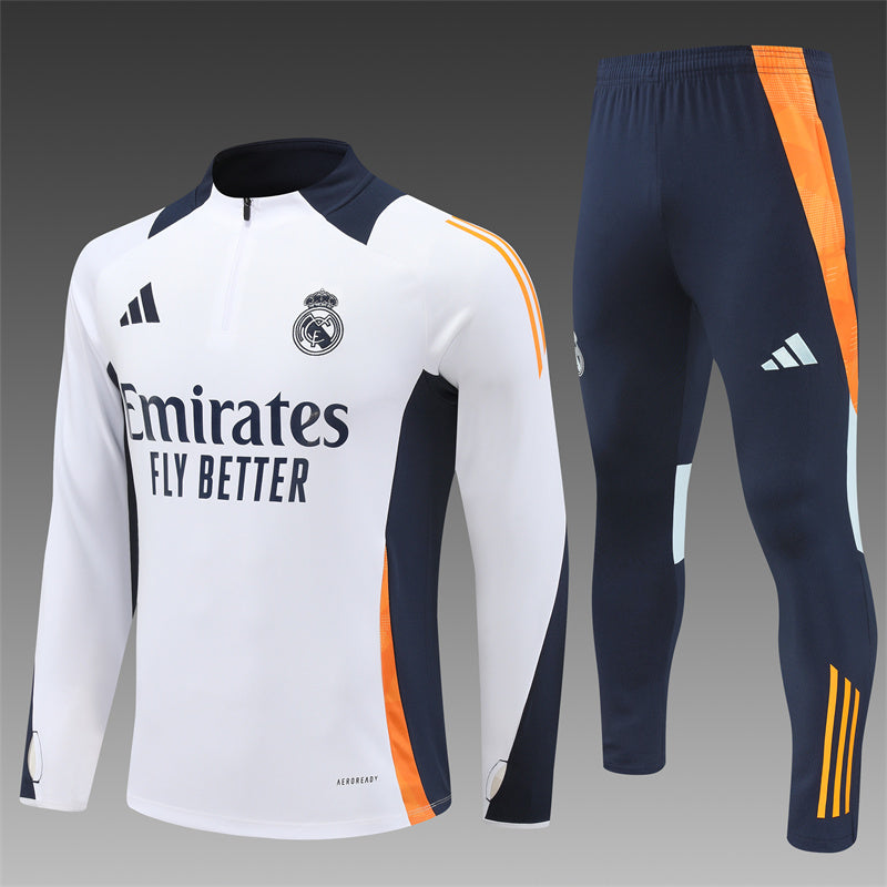 Real Madrid Trainingsanzug Weiß Orange 2024/2025