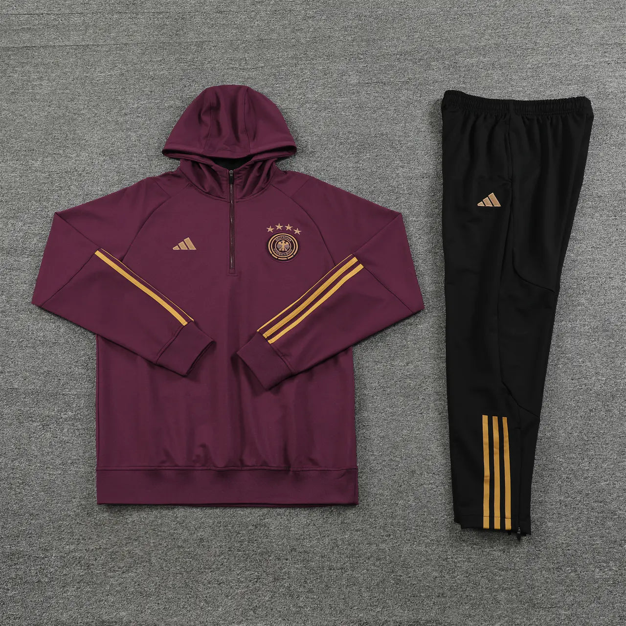 Deutschland 23-24 roter Trainingsanzug Hoodie