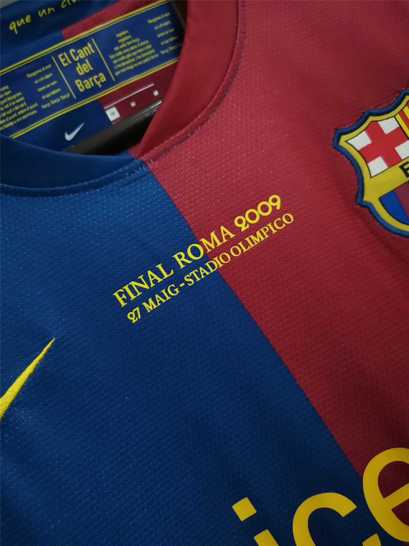 2008/2009 Barcelona Heim Final Roma Trikot