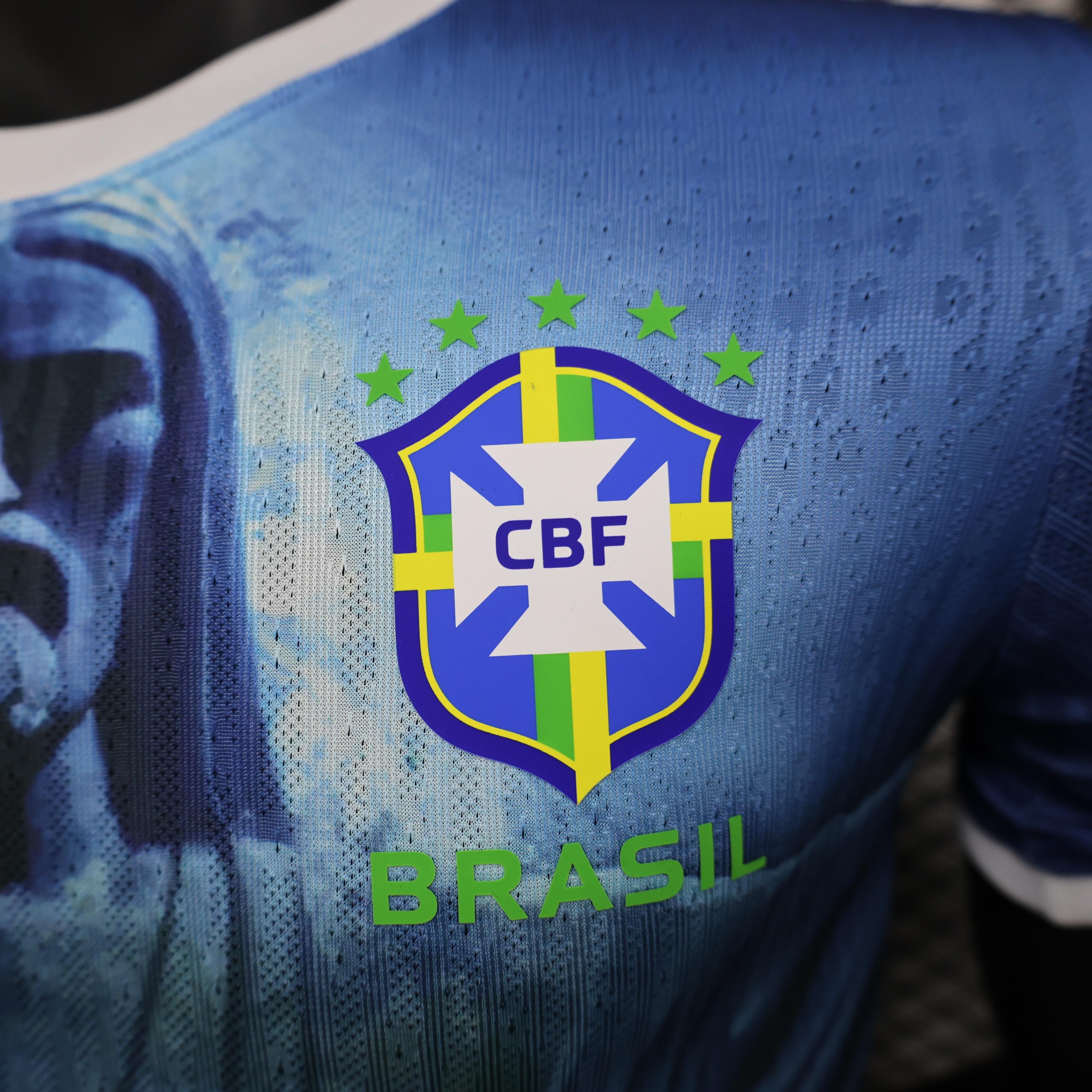 Brasilien Blau Jesus Christus Spezialtrikot