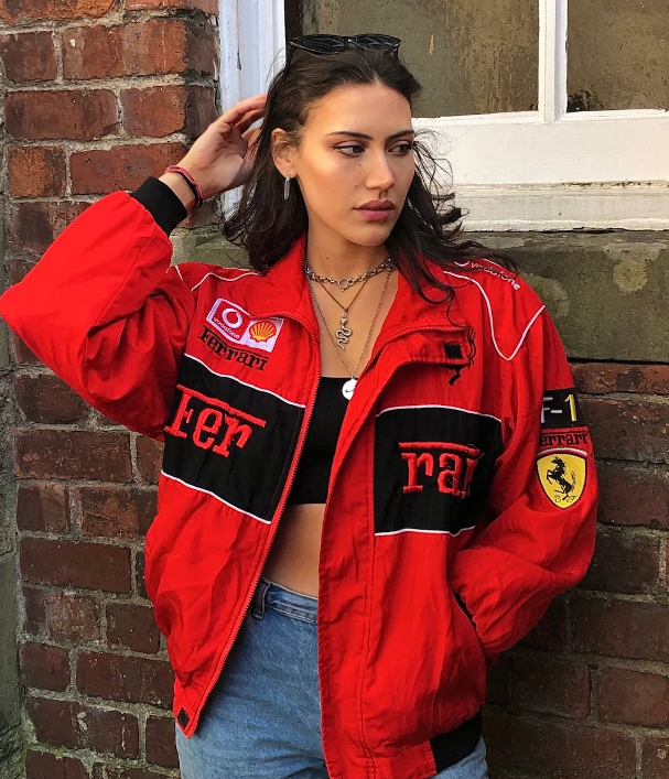 Giacca Team Corse Rari F1 – Giacca Scuderia Motorsport Rossa con Zip