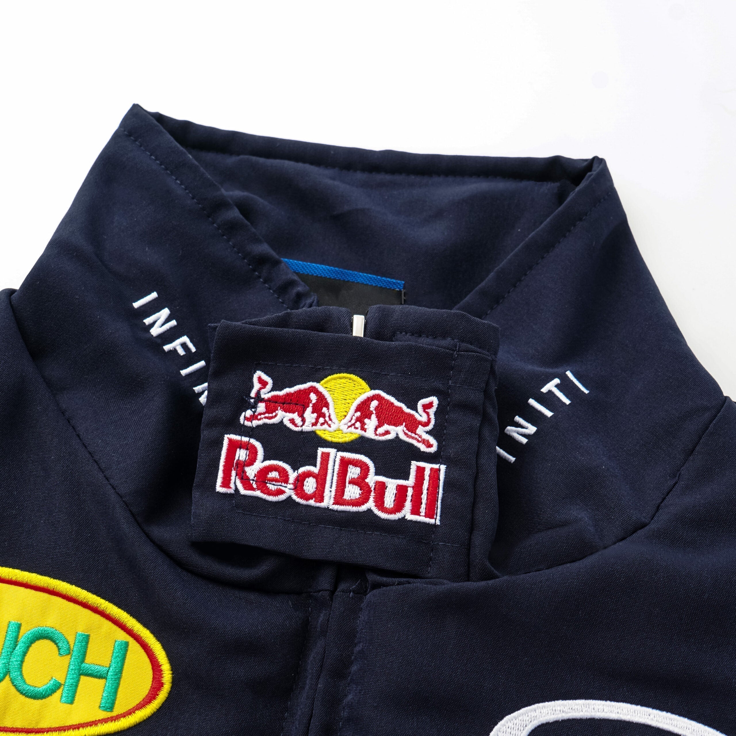 Giacca Team Corse Red Bull Racing F1 - Bomber Motorsport Blu Navy con Sponsor Ricamati