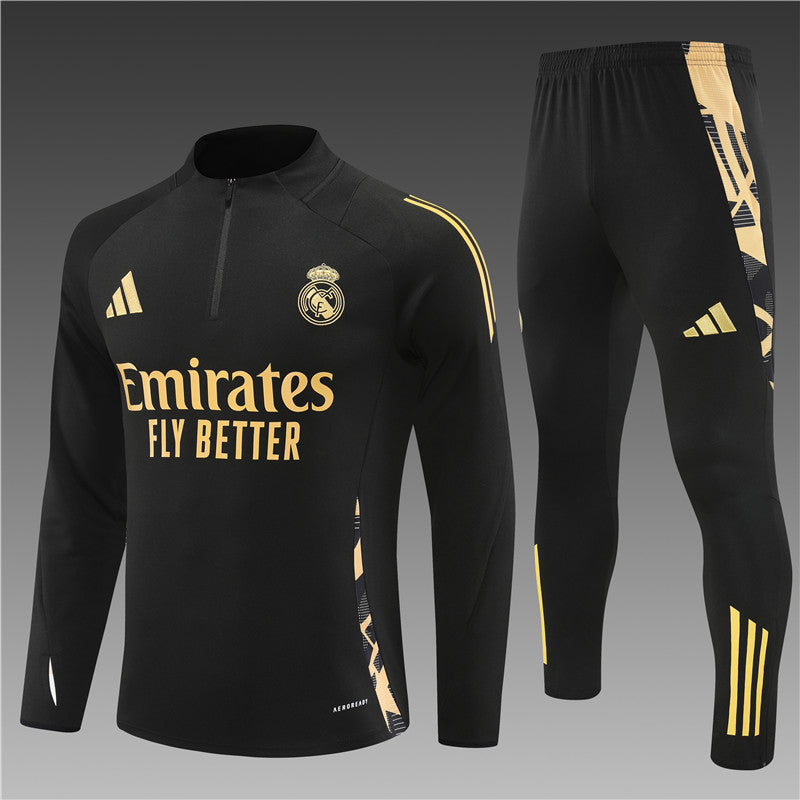 Real Madrid Trainingsanzug – Schwarz (Kinder)