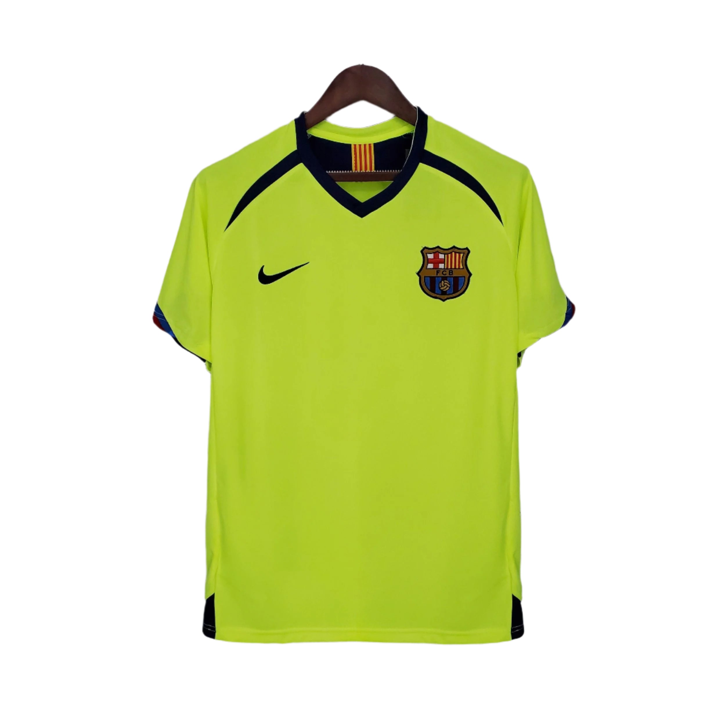 Barcelona 2005-2006 Auswärts Retro Trikot (limettengelb)