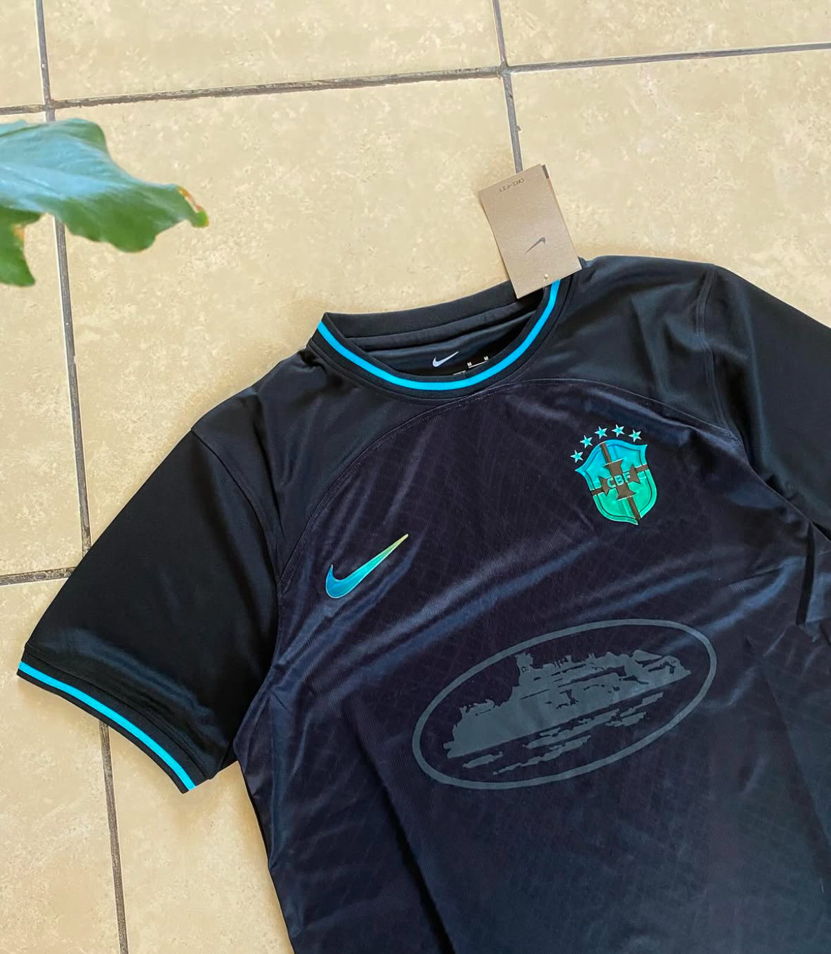 Brasilien x Corteiz Limitierte Schwarze Edition Trikot