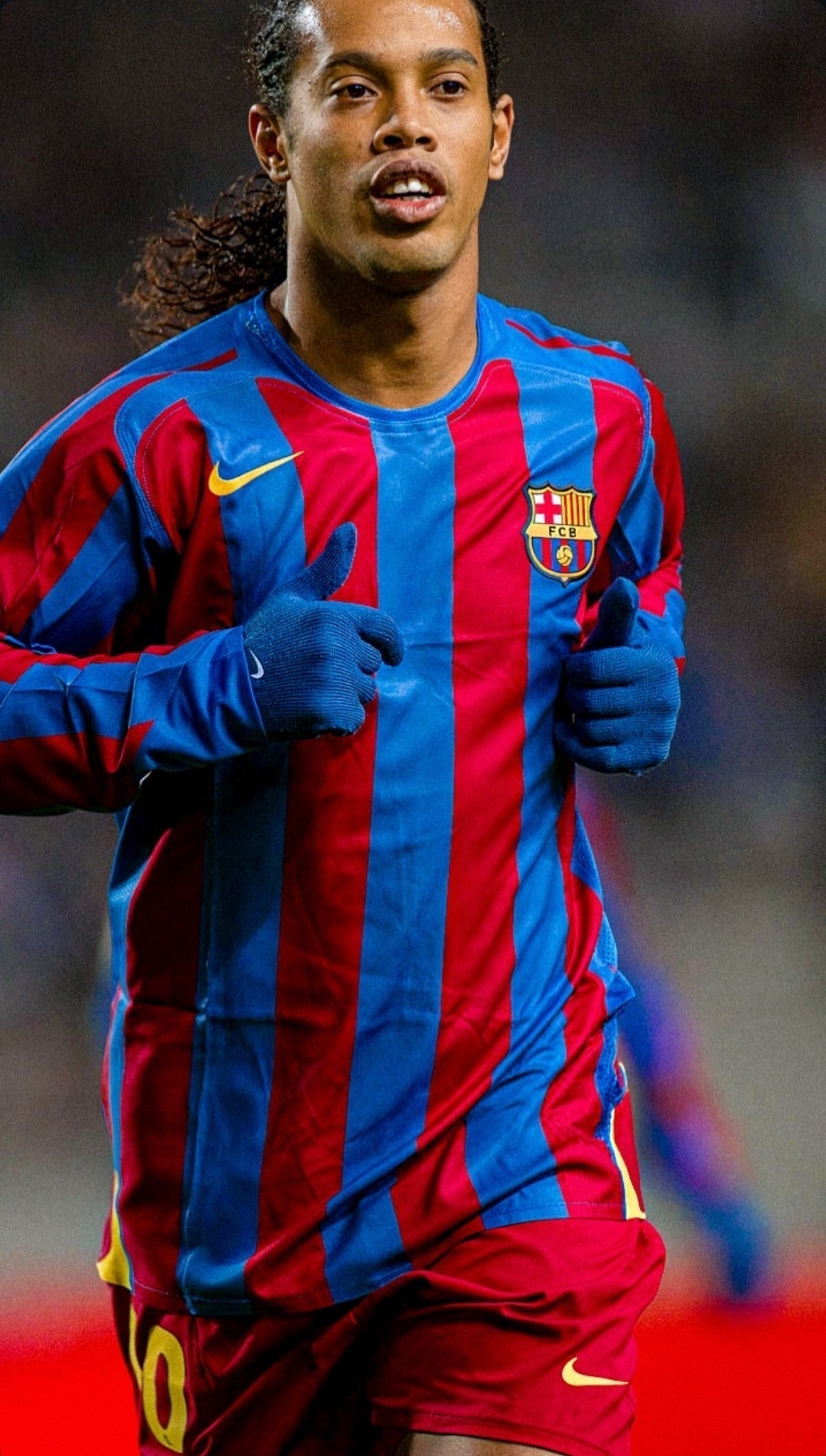 Ronaldinho Retro-Trikot Langarm Barcelona 2005