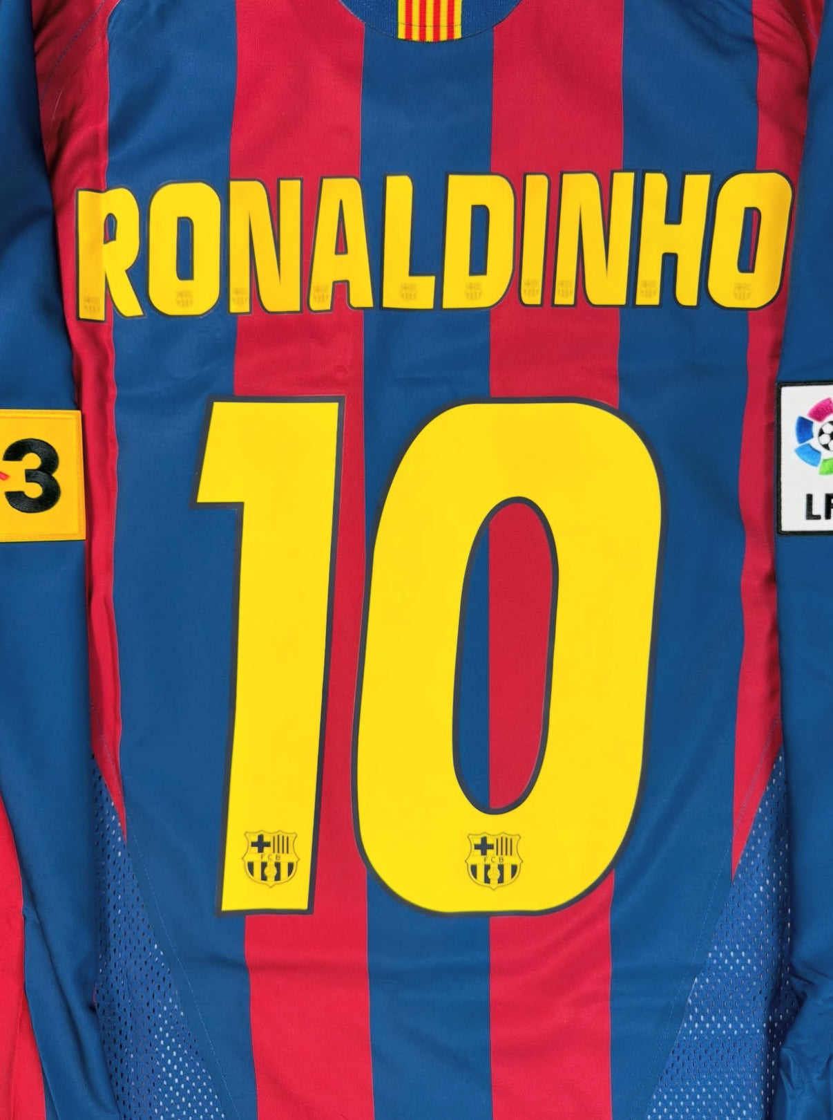 Ronaldinho Retro-Trikot Langarm Barcelona 2005