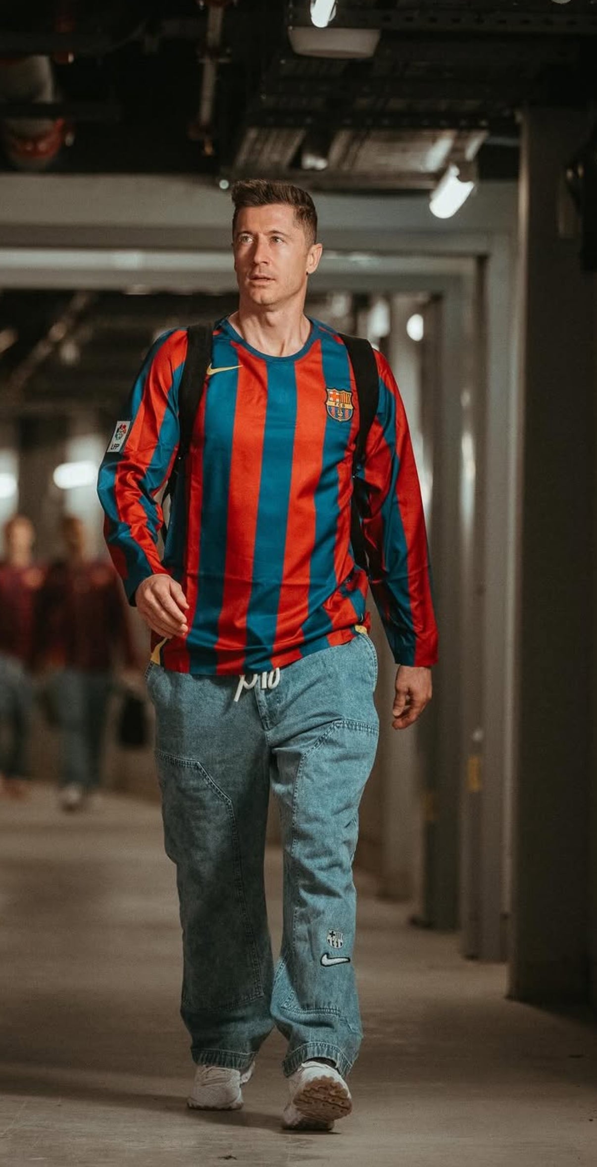 Ronaldinho Retro-Trikot Langarm Barcelona 2005