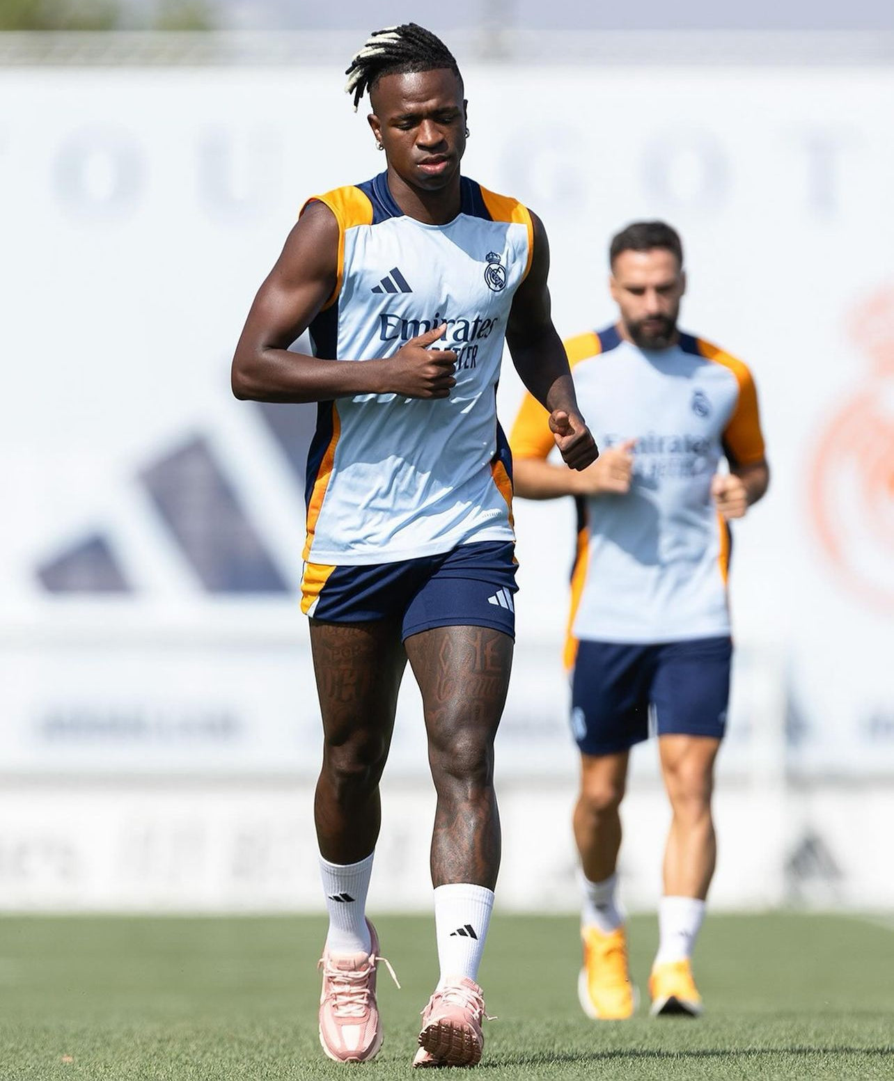 Real Madrid Conjunto de Treino Pré-Jogo de Verão Sem Mangas 2024/2025