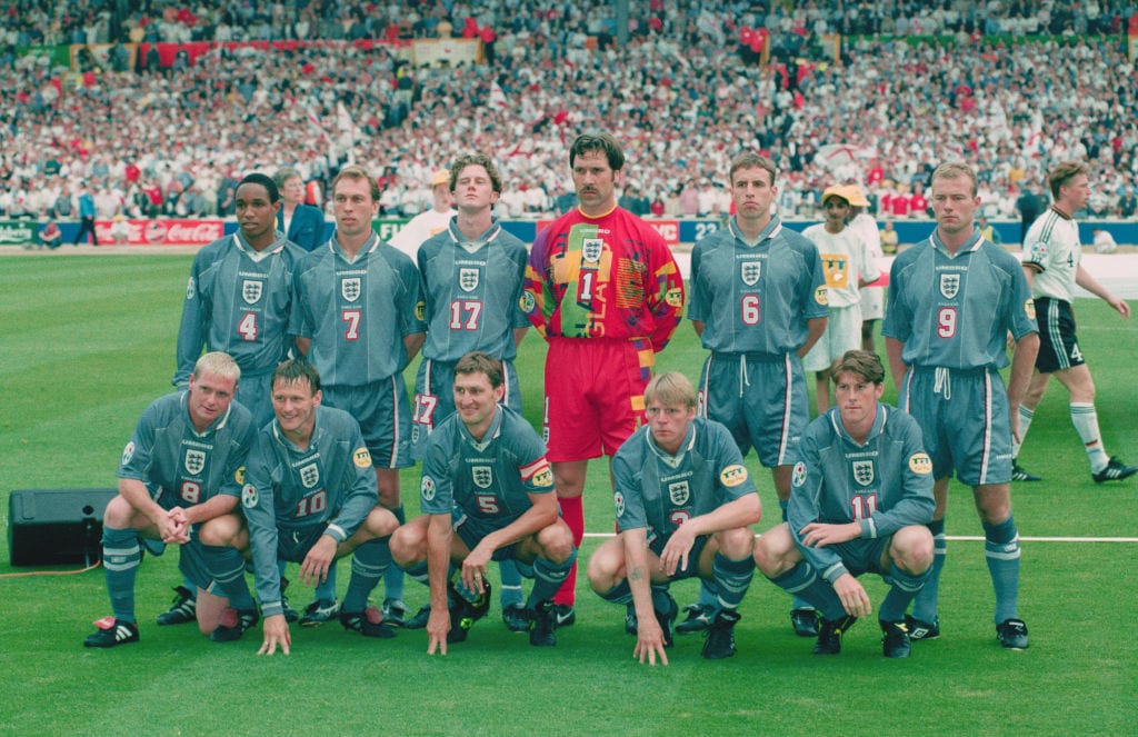 England 1996 Retro Auswärtstrikot