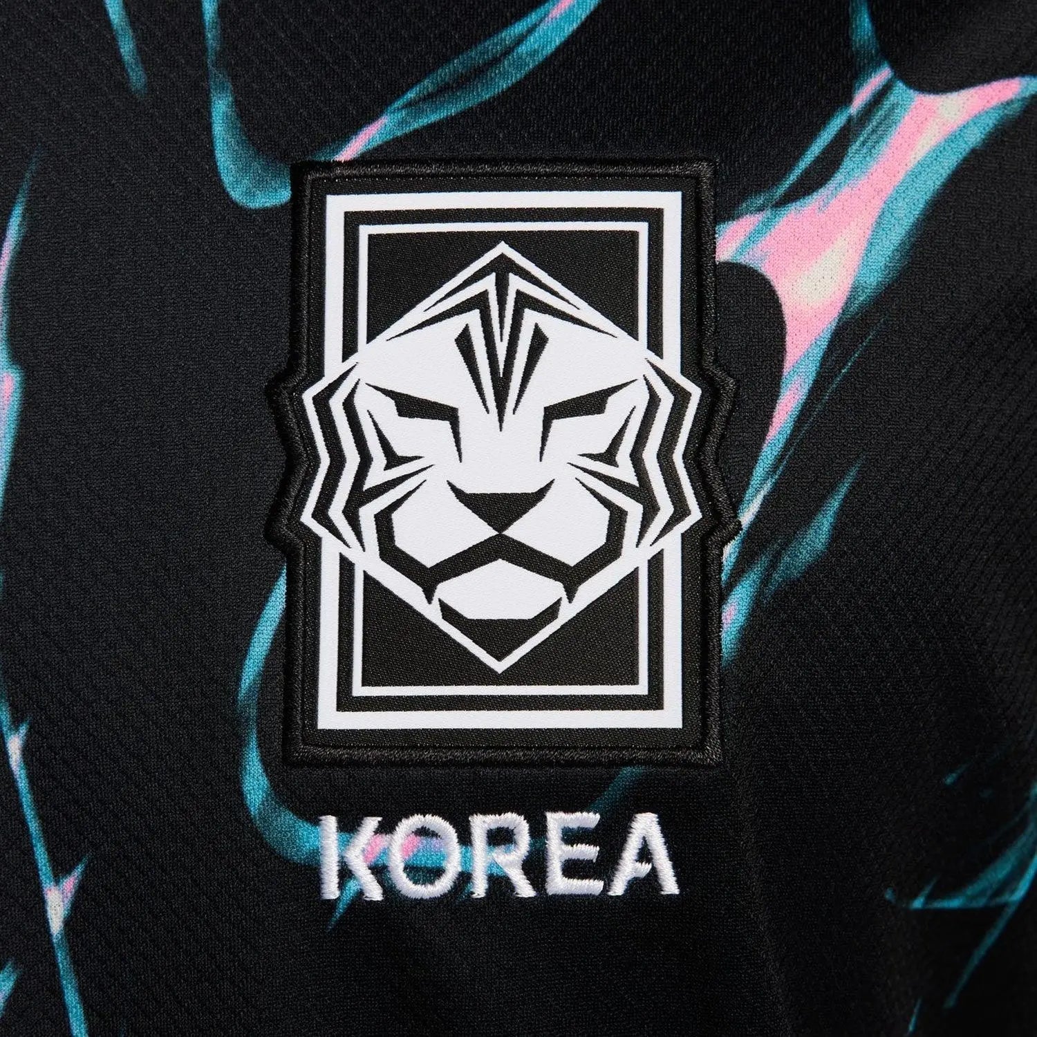 Korea x Stussy Sonderedition schwarzes Fußballtrikot