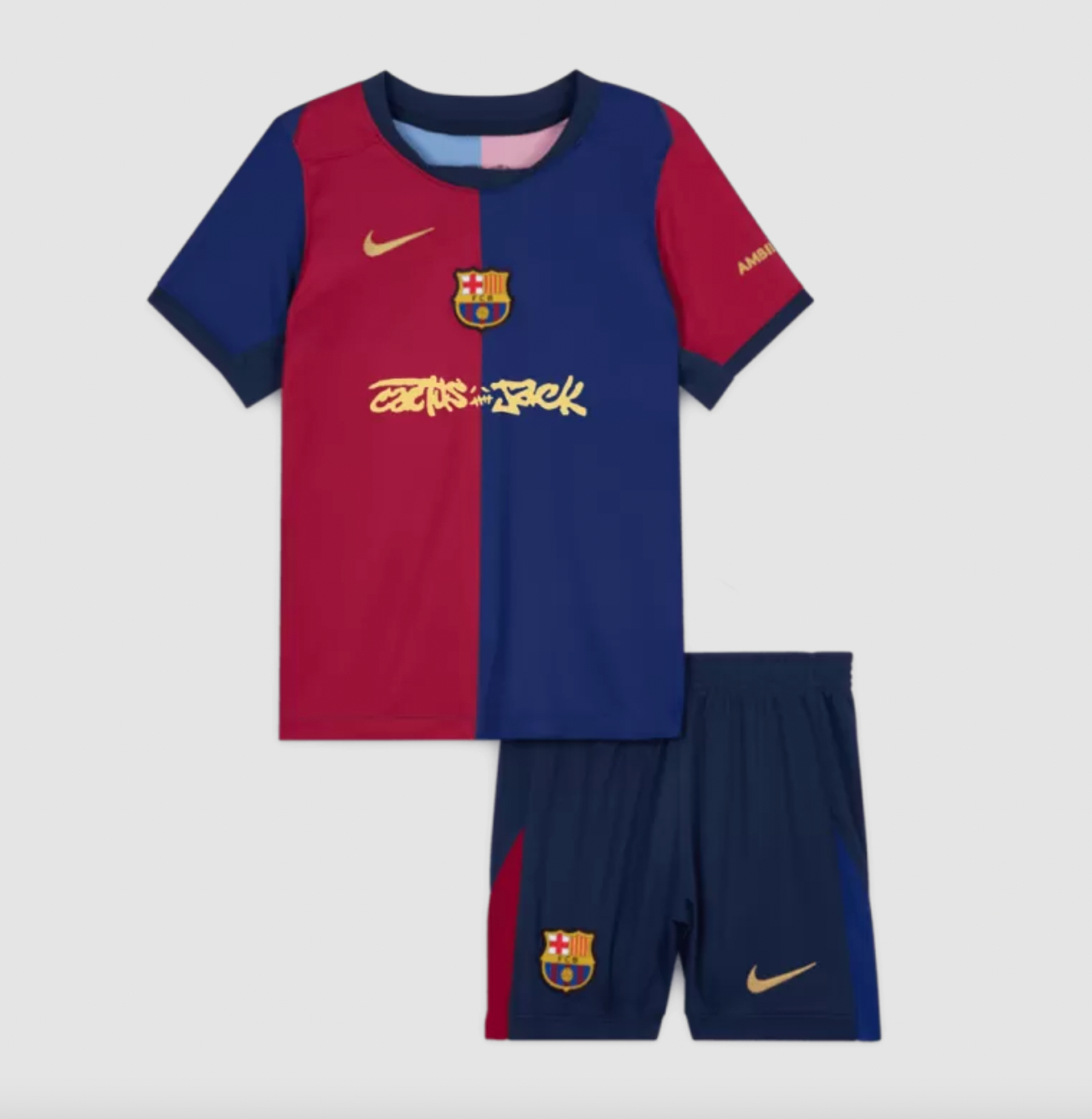 FC Barcelona × Travis Scott Kinder-Fußballset