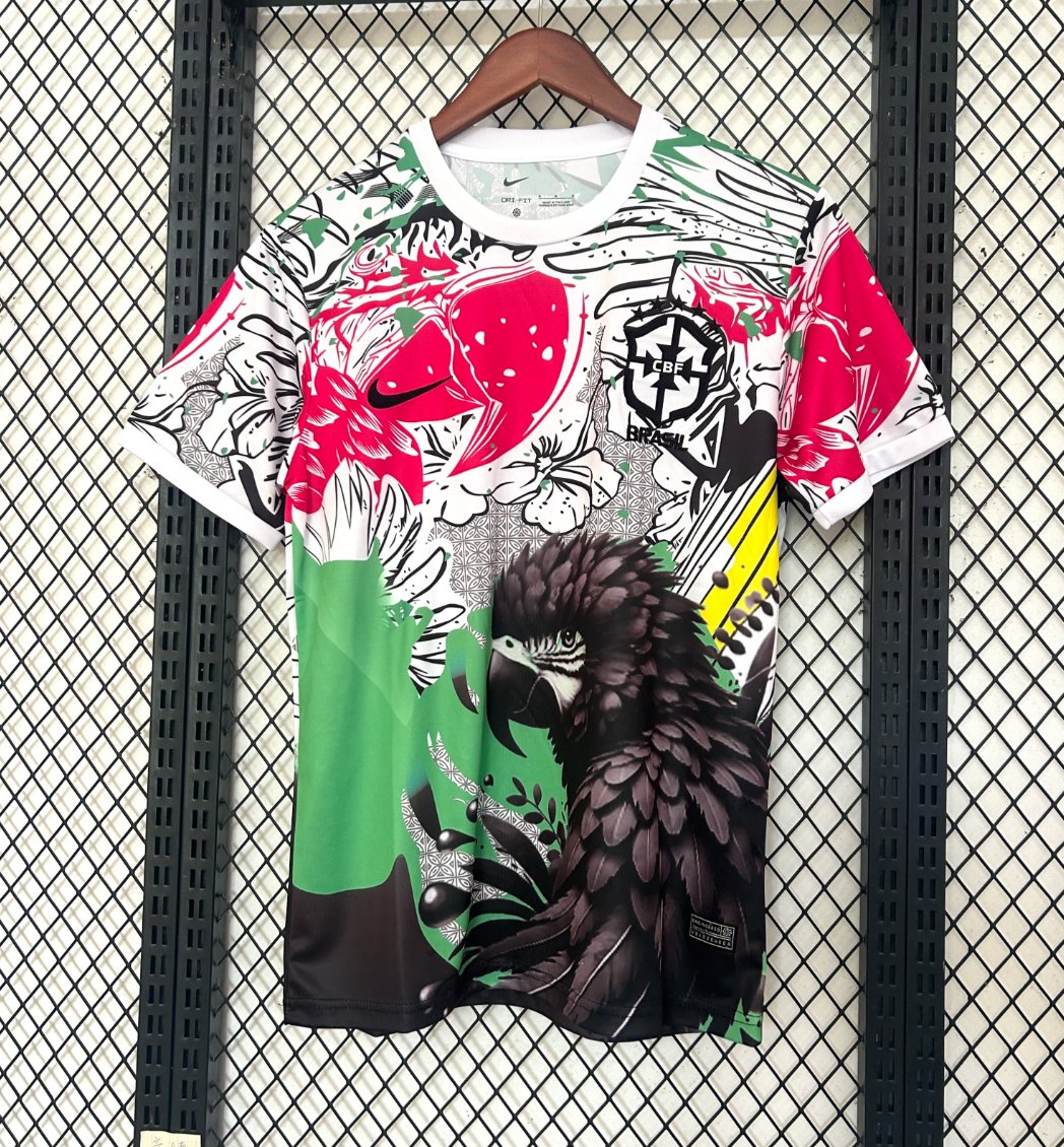 Brasilien Schwarzes Papageien-Trikot Sonderedition 2026
