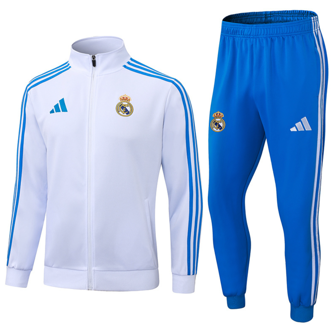 Real Madrid 2025/2026 Weiß-Blauer Trainingsanzug
