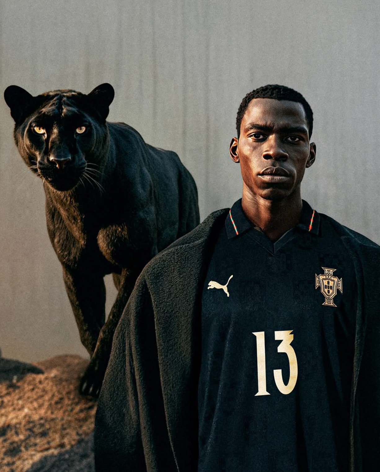 Portugal 2026 Sonderedition Eusébio Trikot – „Pantera Negra“ (Schwarzes Trikot)
