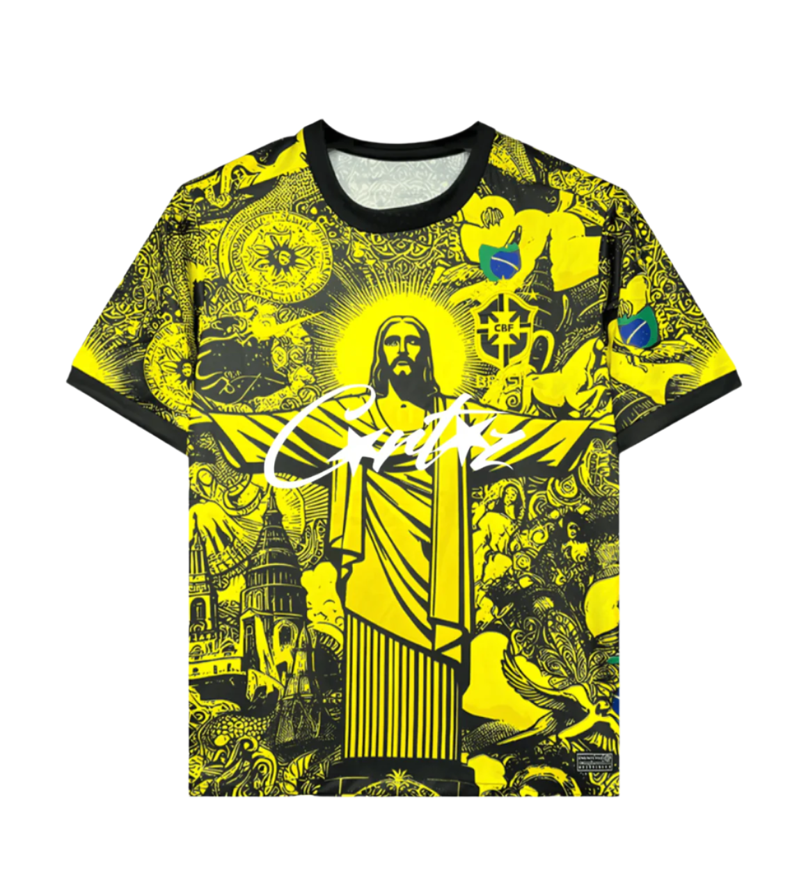 Brasilien Jesus x Corteiz Sonderedition Gelbes Trikot