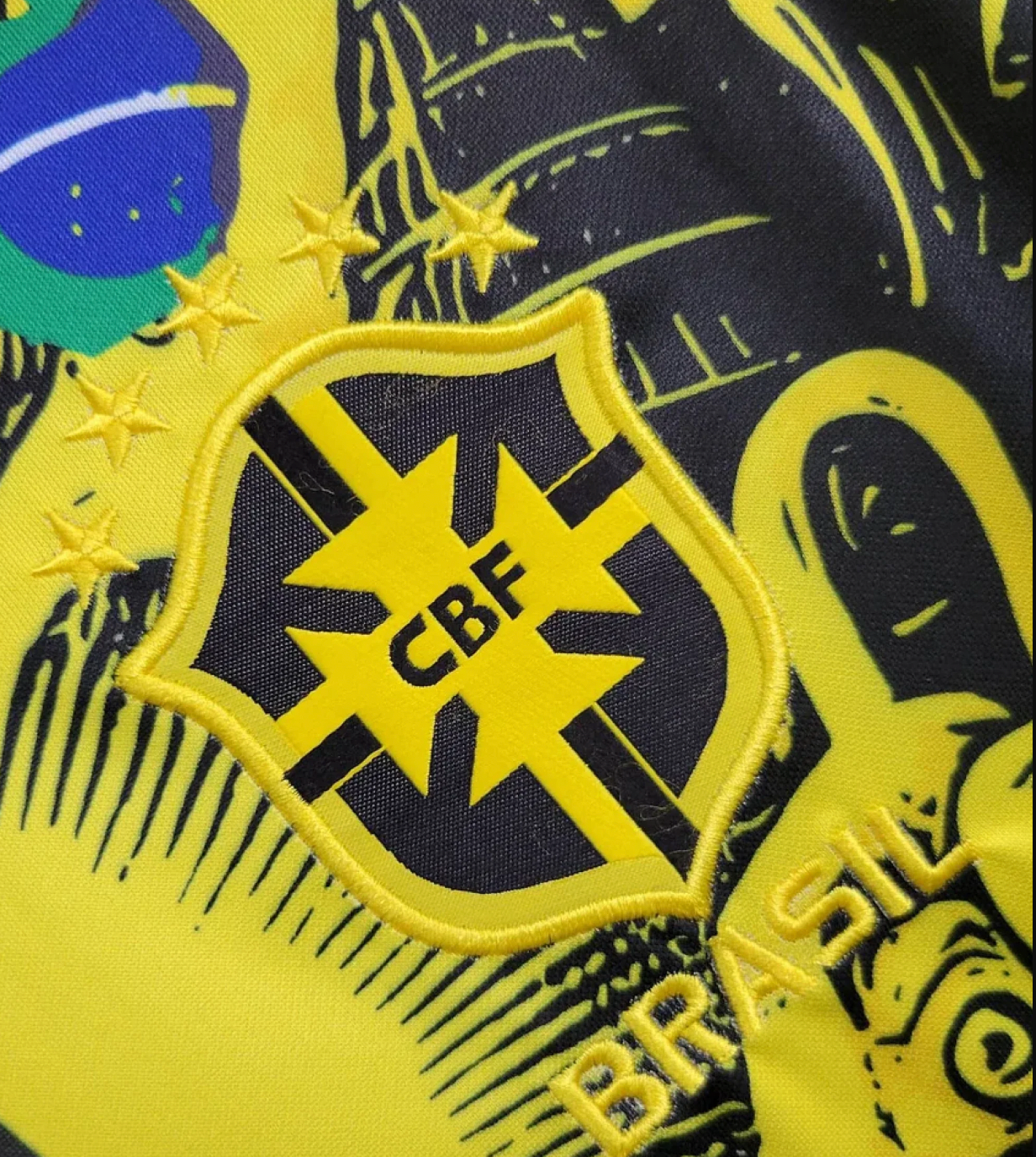 Brasilien Jesus x Corteiz Sonderedition Gelbes Trikot