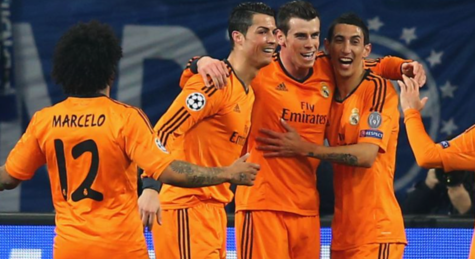 2013/2014 Real Madrid Oranges Drittligatrikot Langarm Retro-Trikot
