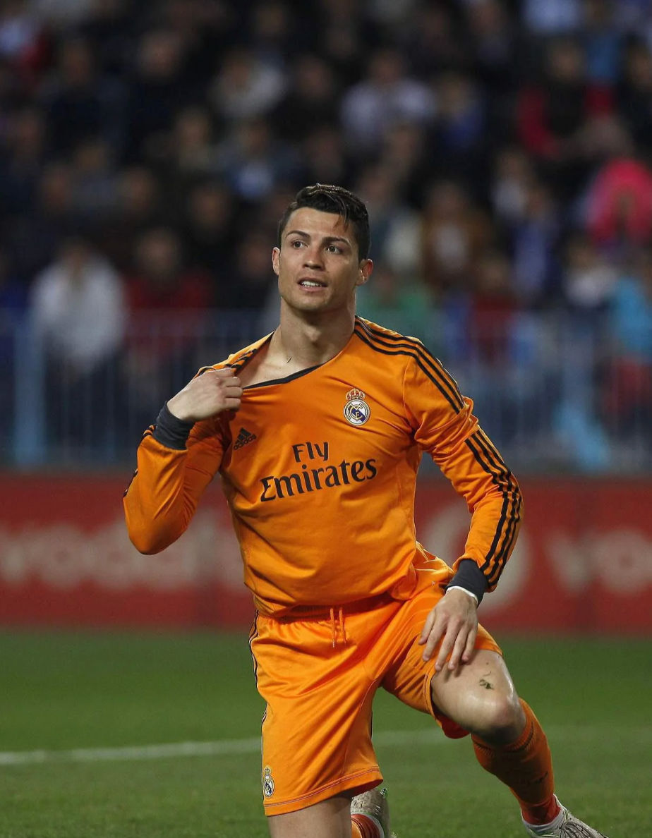 2013/2014 Real Madrid Oranges Drittligatrikot Langarm Retro-Trikot