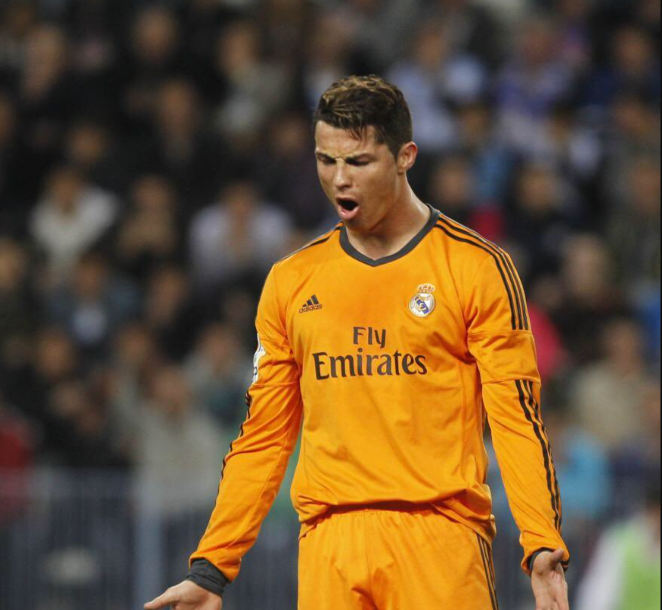 2013/2014 Real Madrid Oranges Drittligatrikot Langarm Retro-Trikot