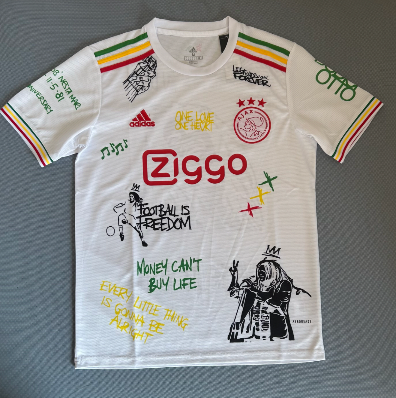 Maglia bianca Ajax Bob Marley
