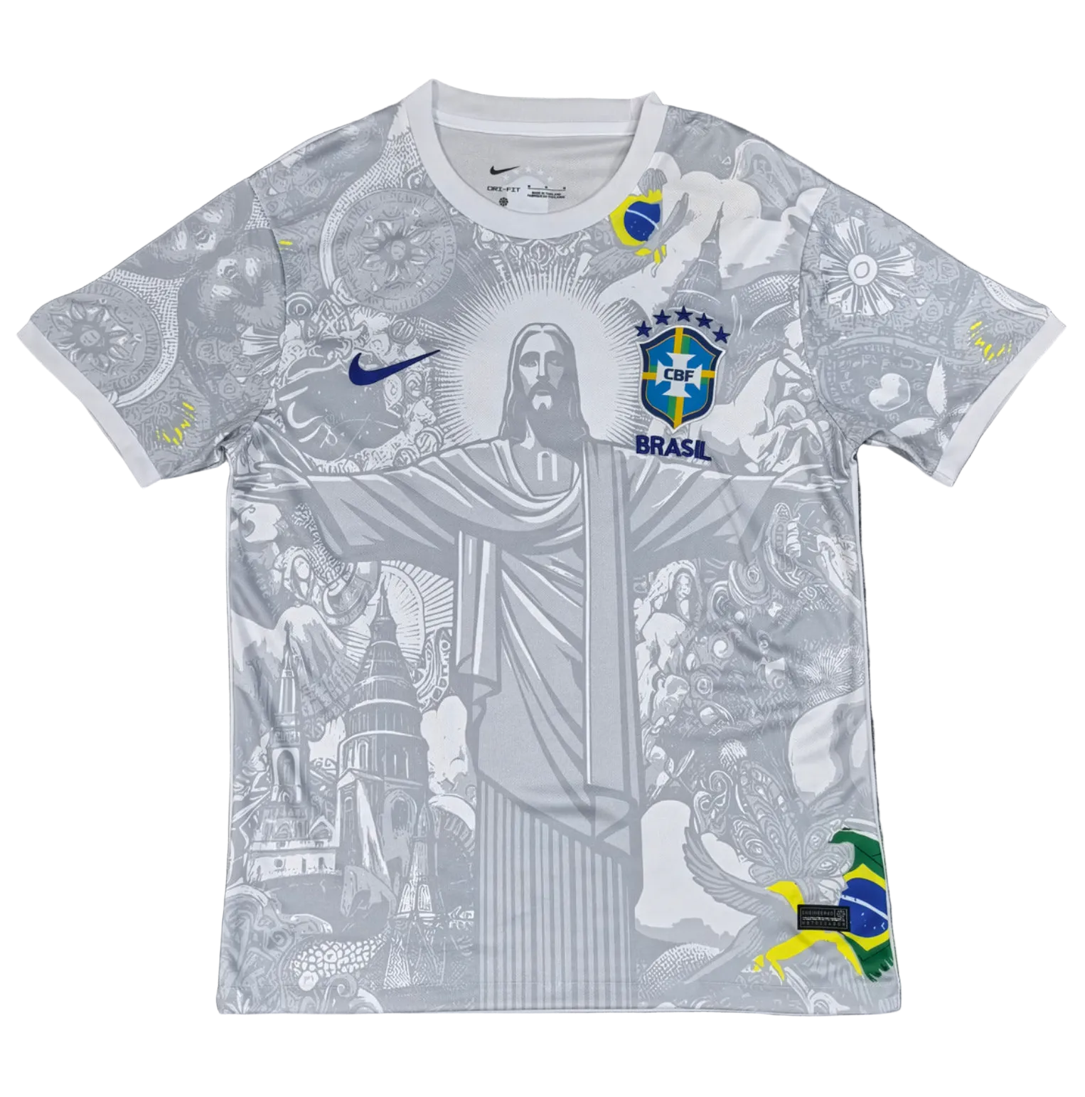Brasilien Jesus Trikot 2026, Brasilien weißes Sondereditionstrikot