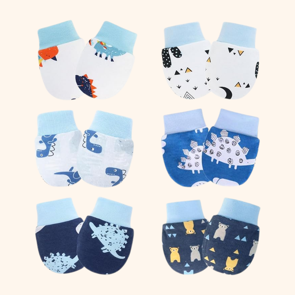 No Scratch Baby Mittens (6-Pack)
