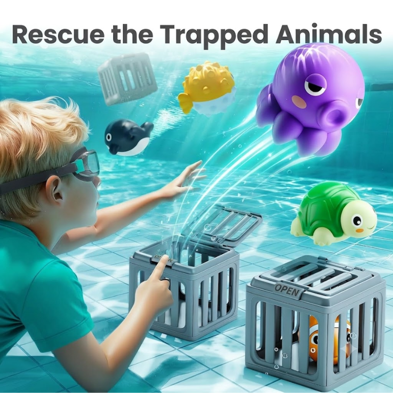 Pool Diving Bath Toy Sets