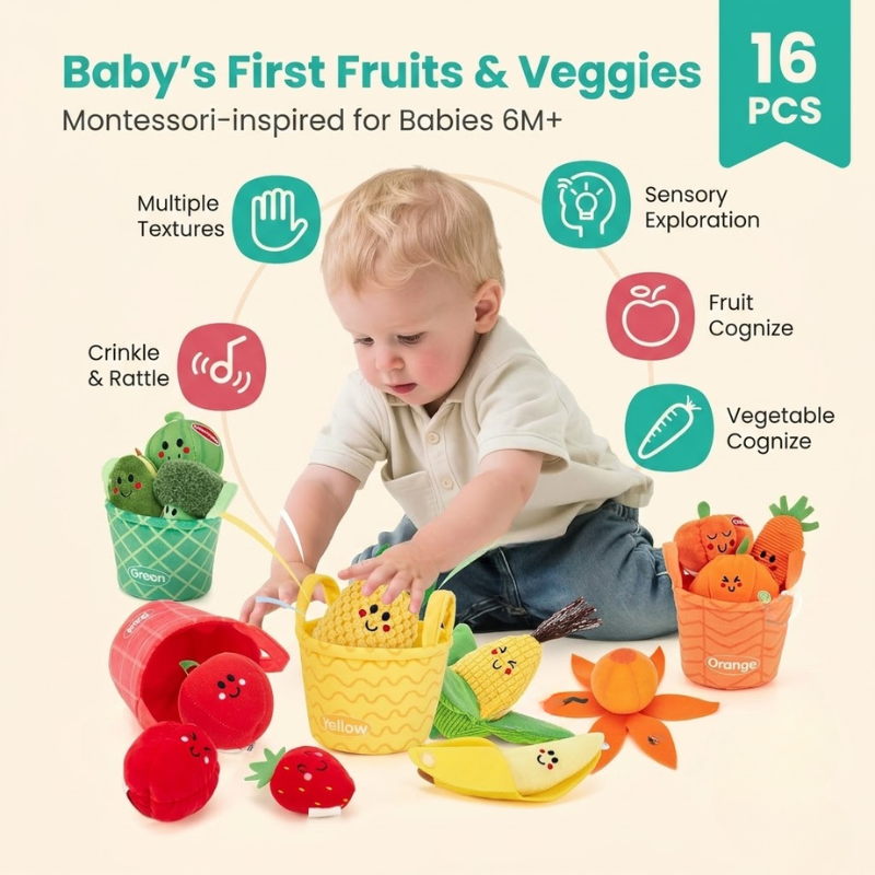Sensory Fruits & Veggies Sorting Set