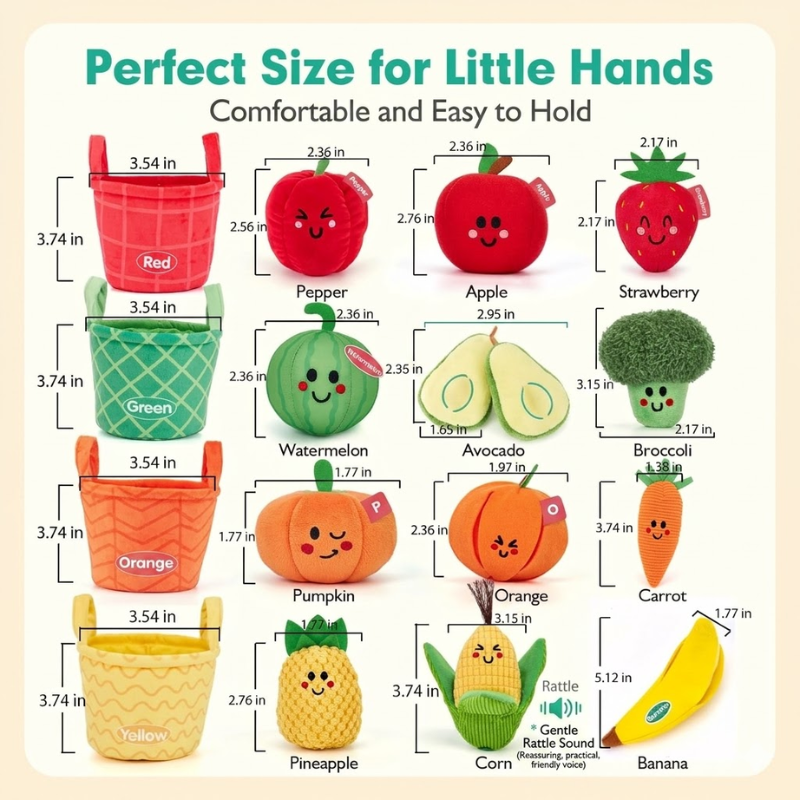 Sensory Fruits & Veggies Sorting Set