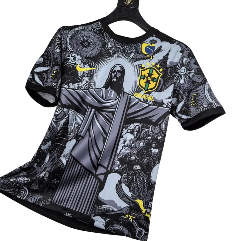Brazil Christ the Redeemer Special Edition Jersey - Midnight Black