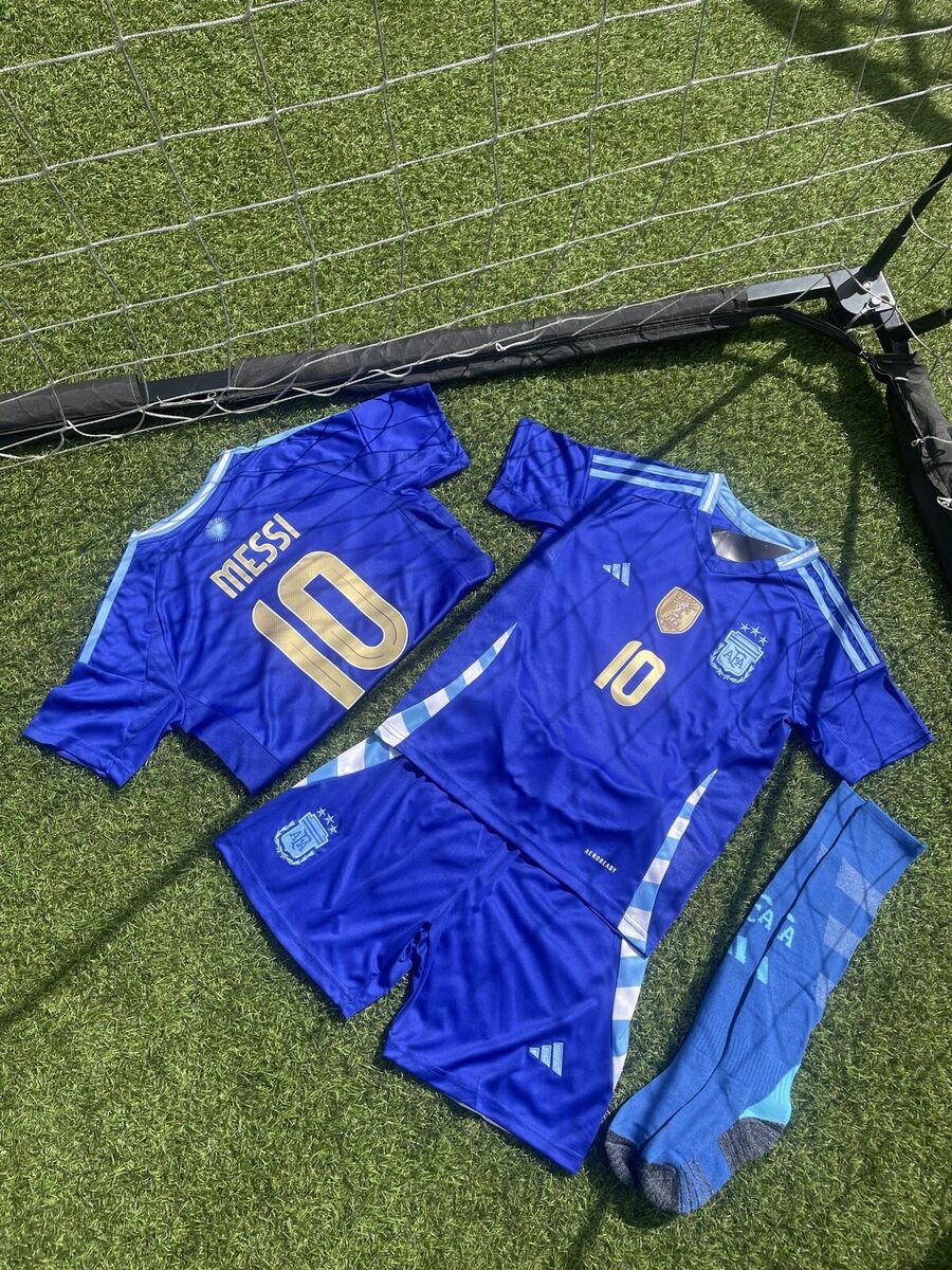 Argentinien Auswärts-Kinderkit 2024/2025 mit Messi 10