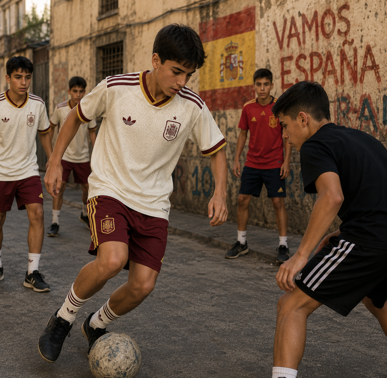 Spanien Auswärtstrikot Kinder 2026 Weltmeisterschaftsausgabe