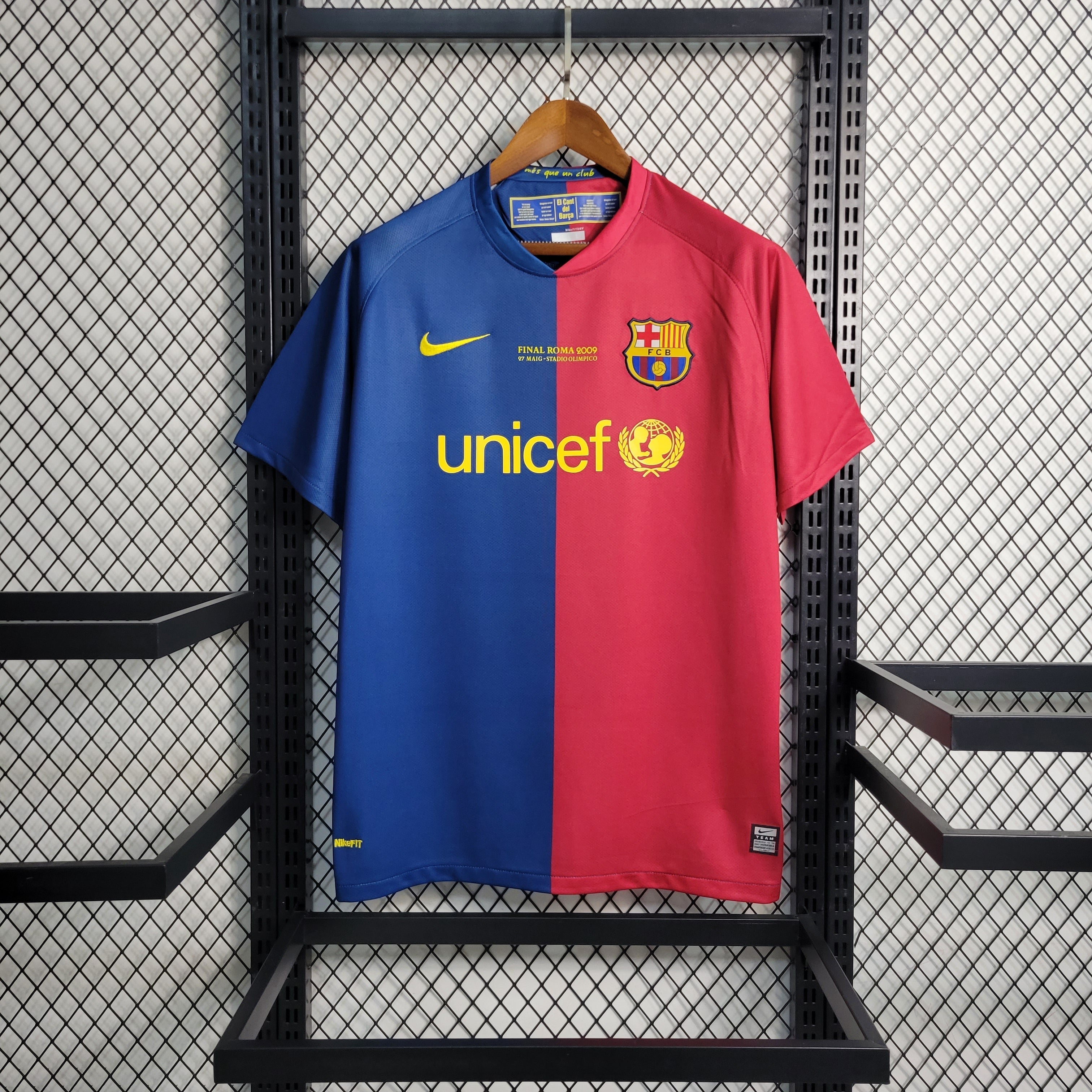 2008/2009 Barcelona Heim Final Roma Trikot