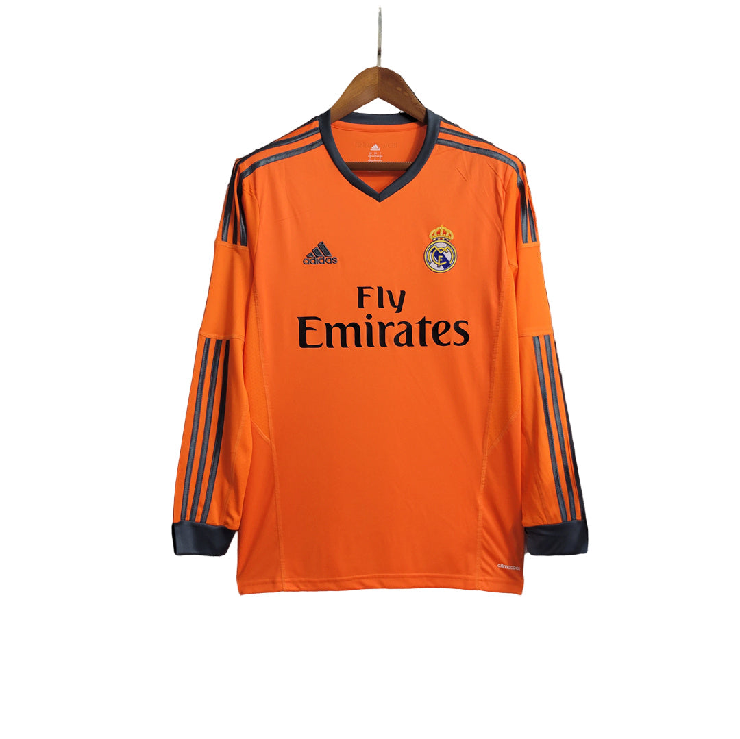 2013/2014 Real Madrid Oranges Drittligatrikot Langarm Retro-Trikot