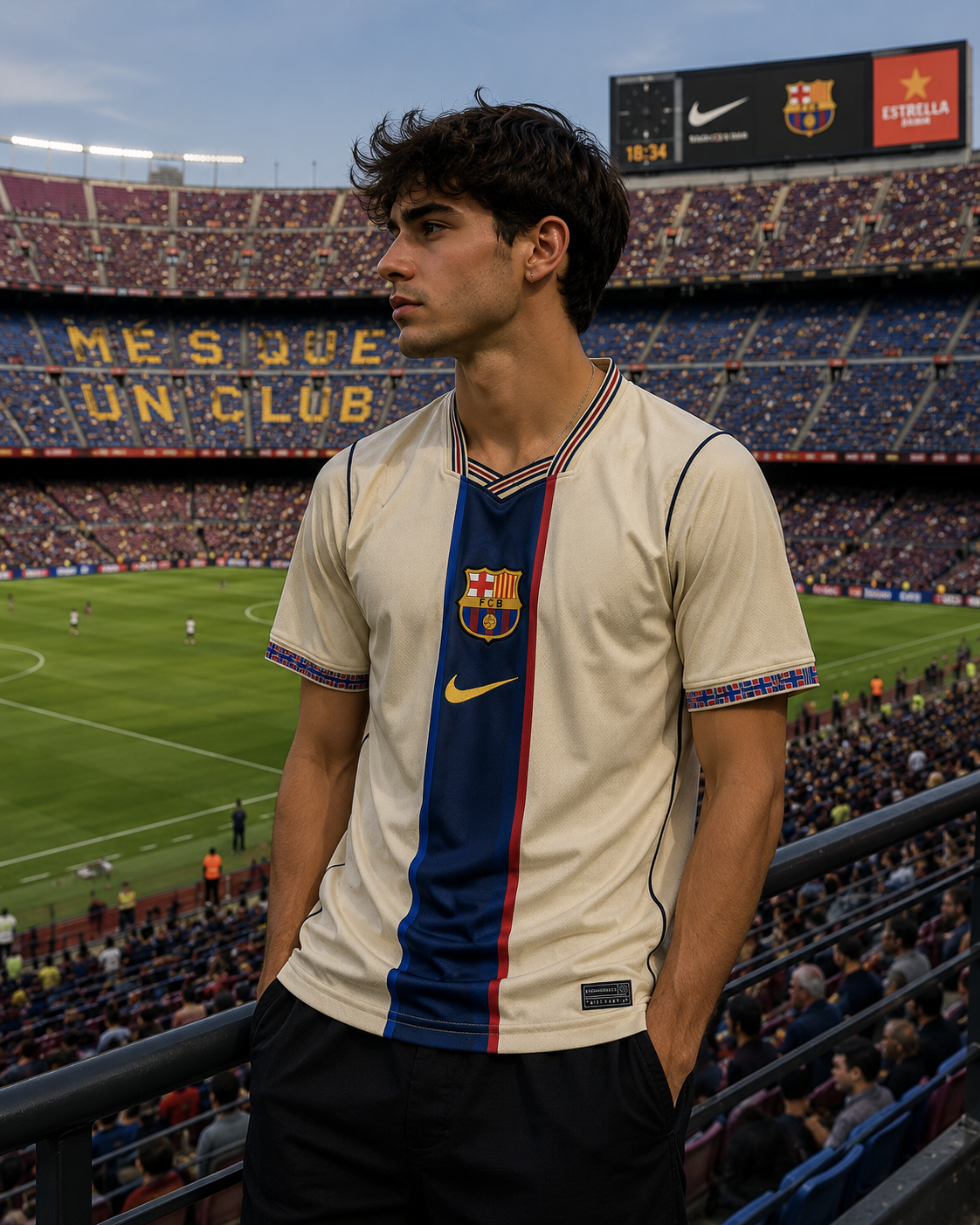 Maglia Retrò Ispirata FC BARCELONA 2026/2027 (Beige)