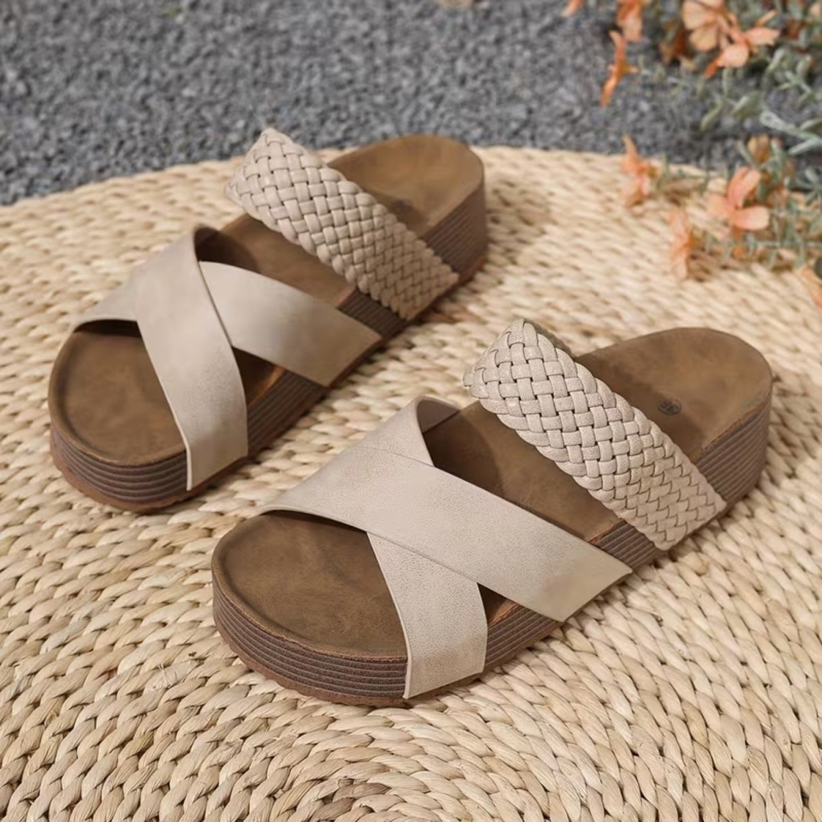 Braided Strap Comfort Sandals
