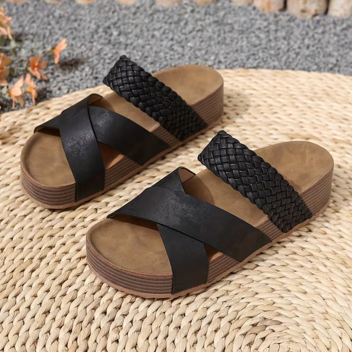 Braided Strap Comfort Sandals