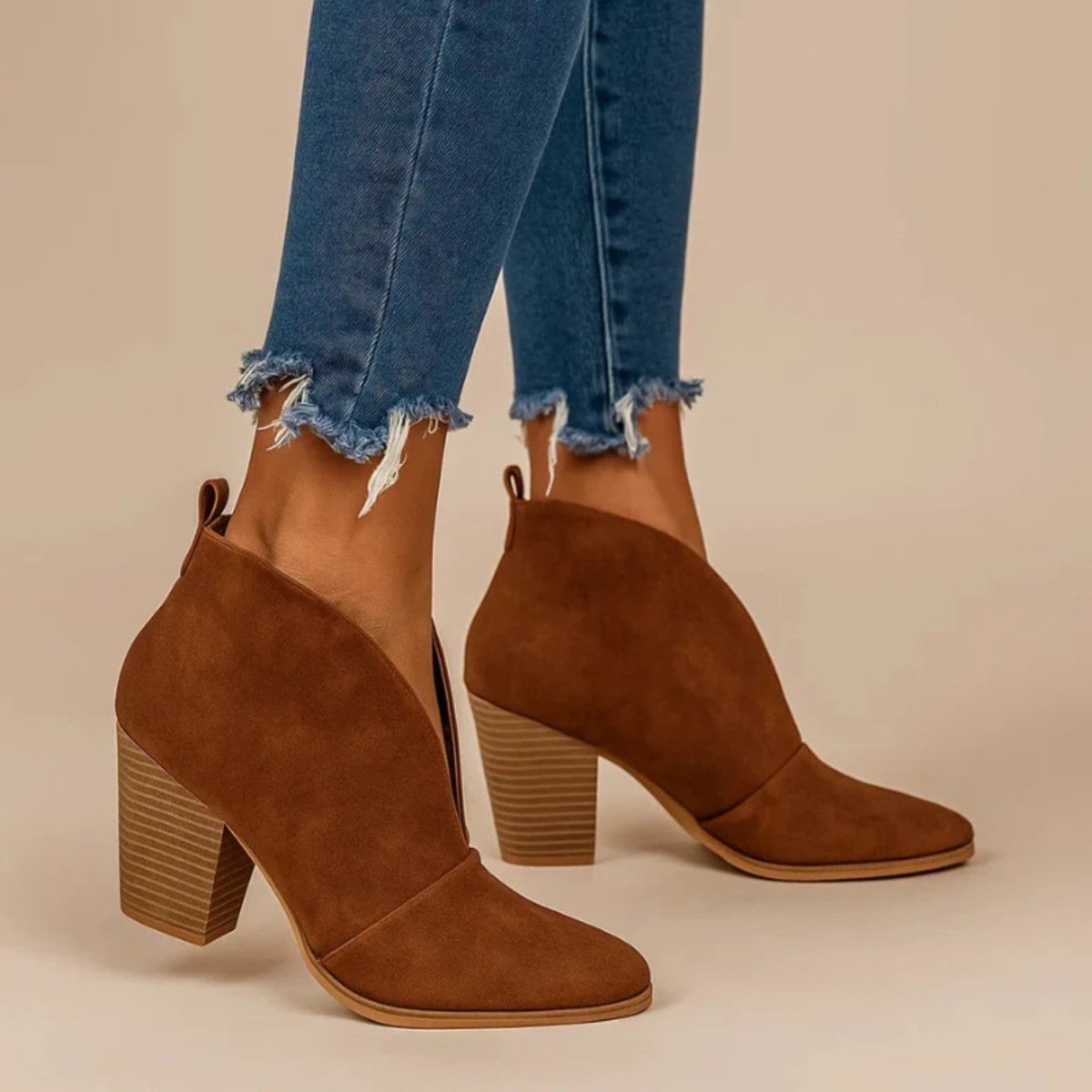 Chic Almond Toe Ankle Boots