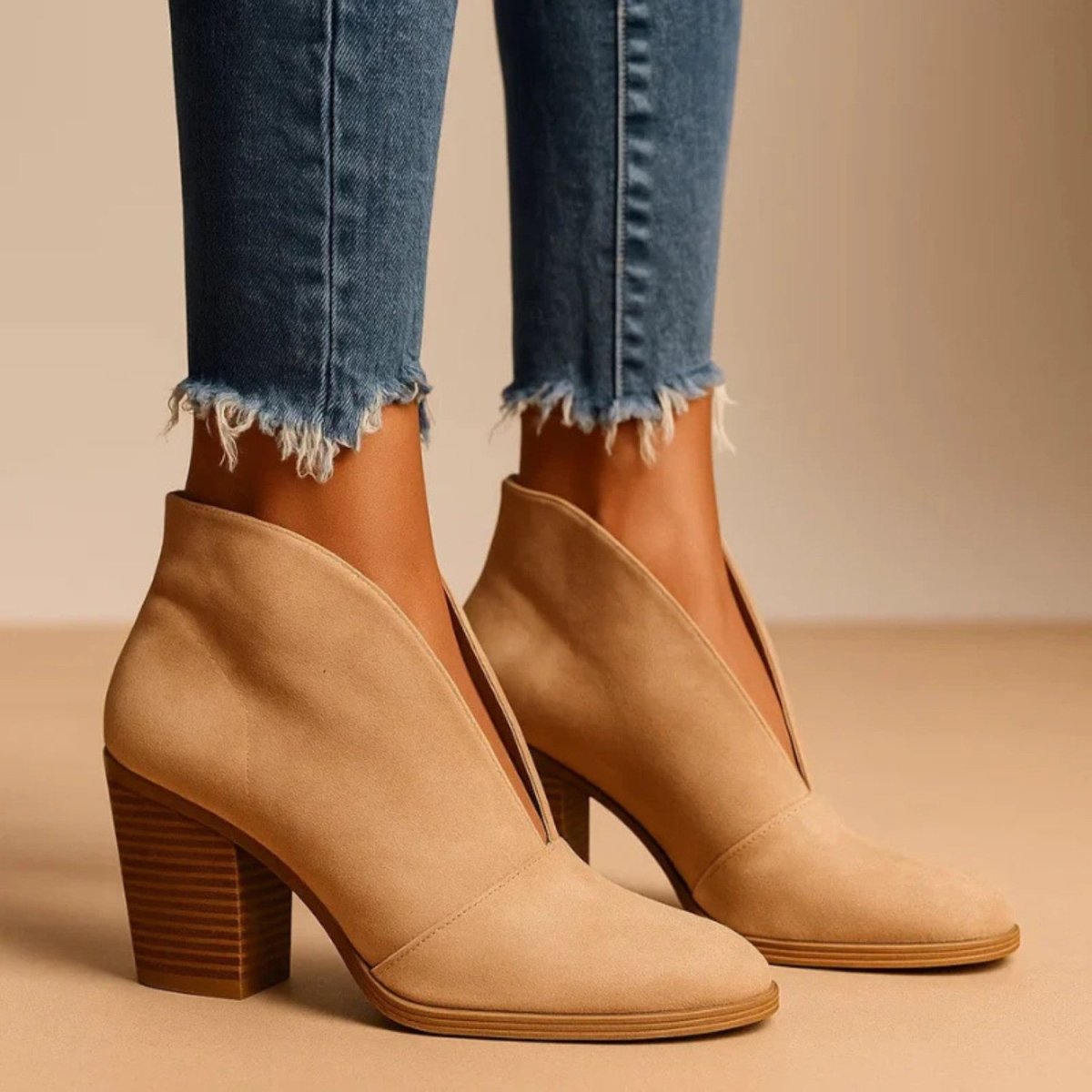 Chic Almond Toe Ankle Boots
