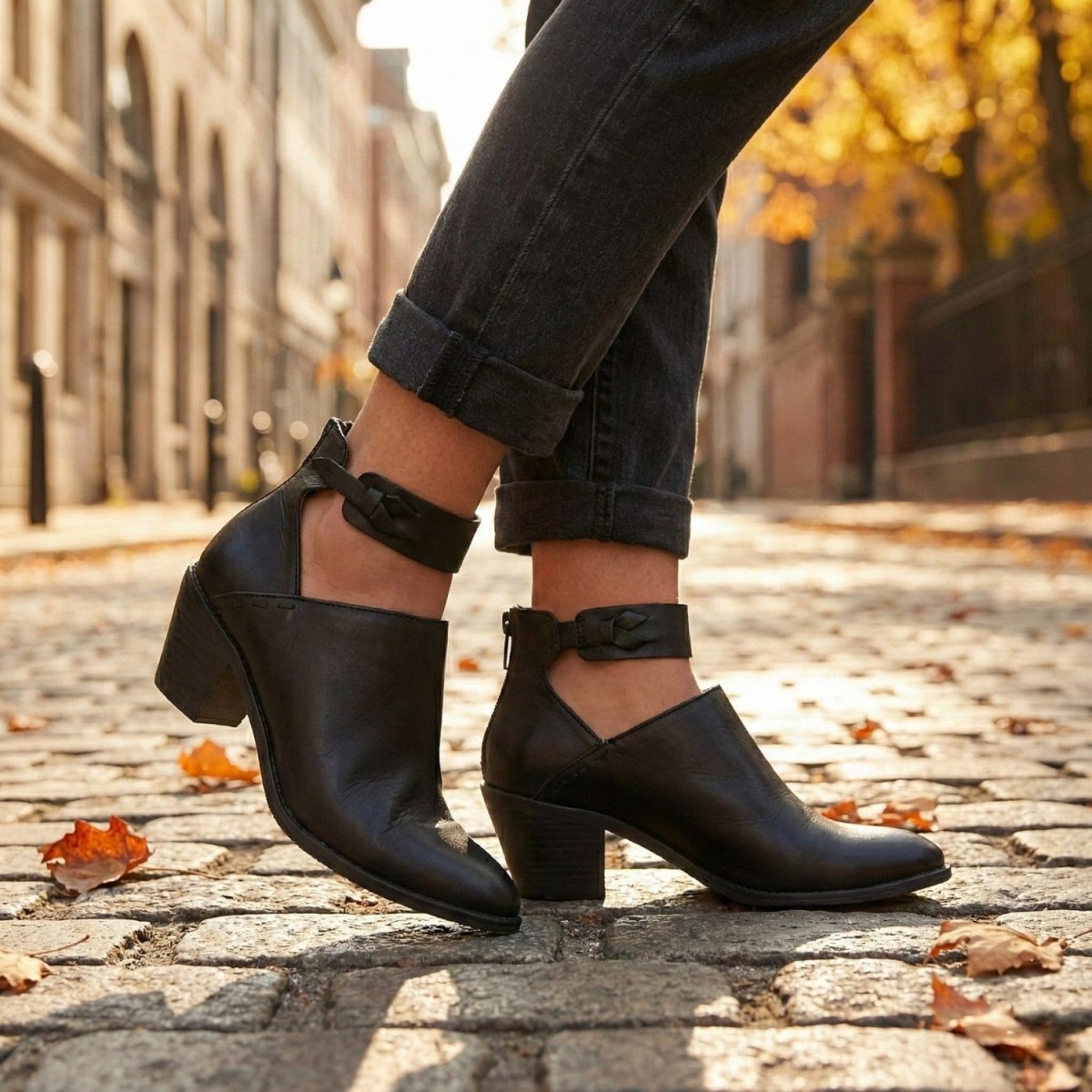 Chic Block Heel Ankle Boots