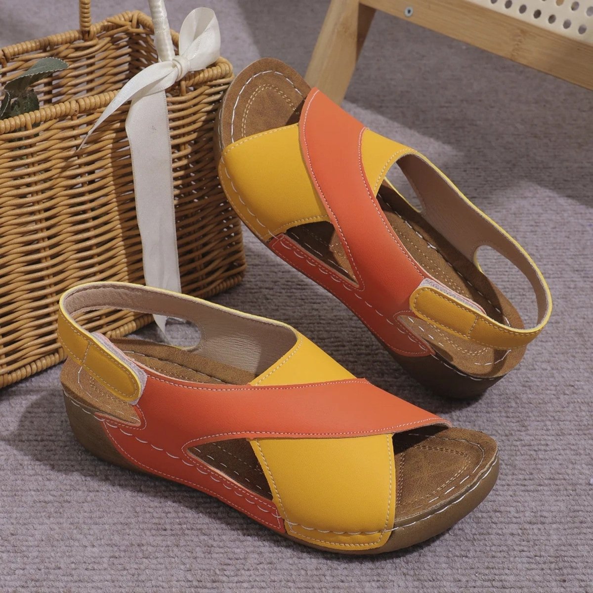 Comfortable Adjustable Wedge Sandals
