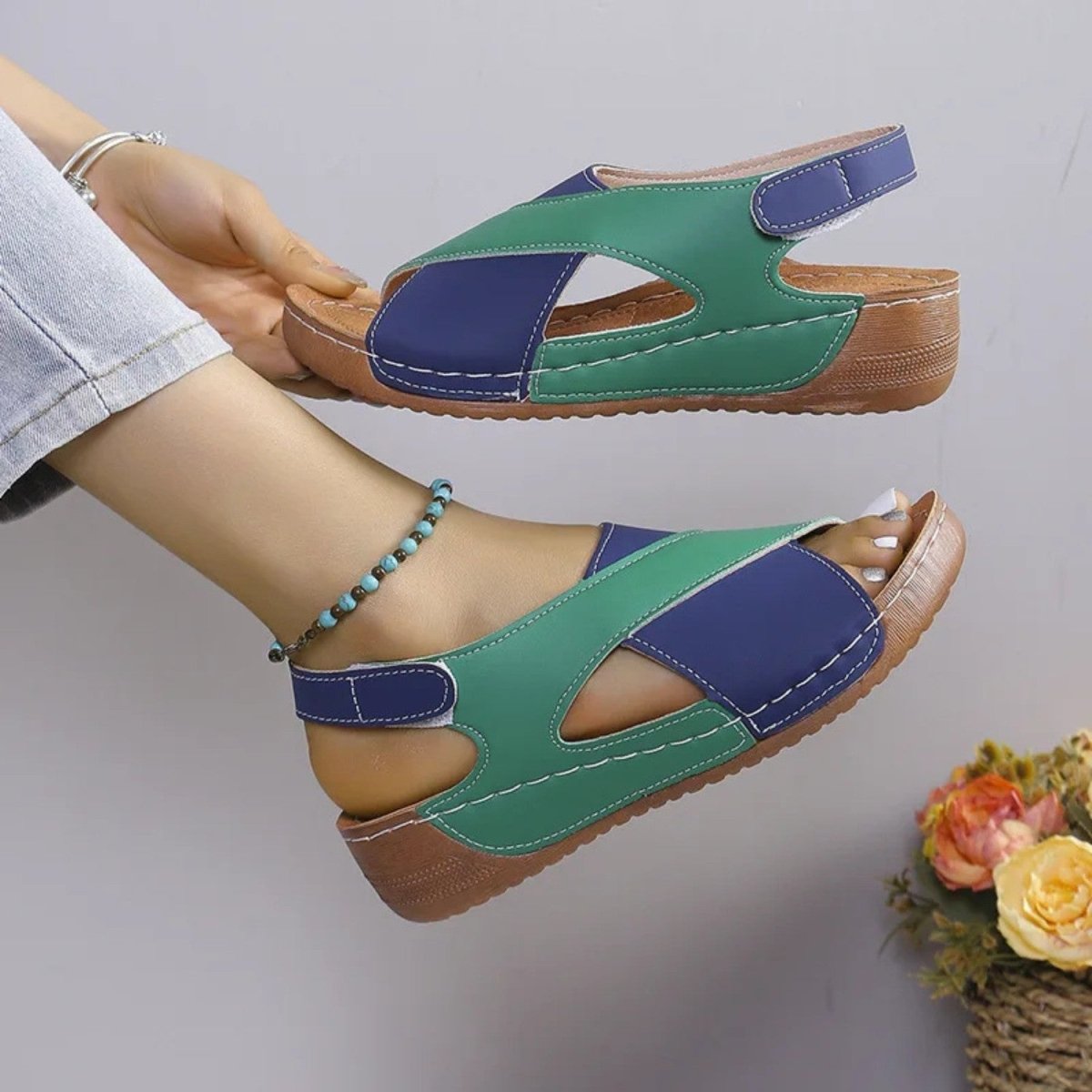 Comfortable Adjustable Wedge Sandals
