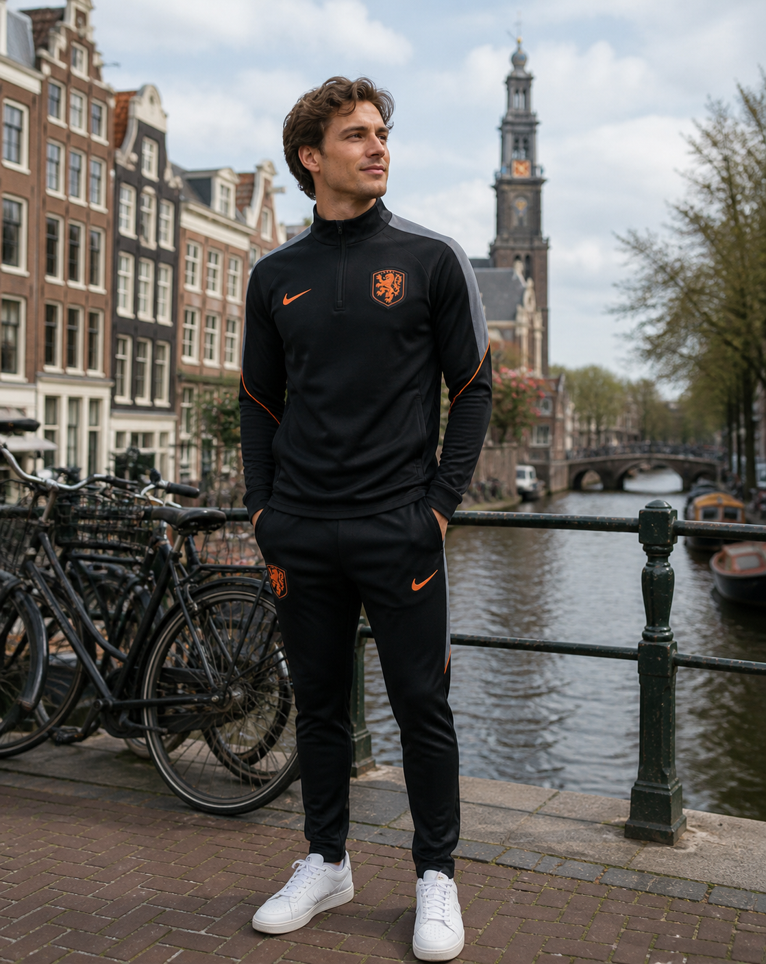 Niederlande Schwarzer Trainingsanzug 2026
