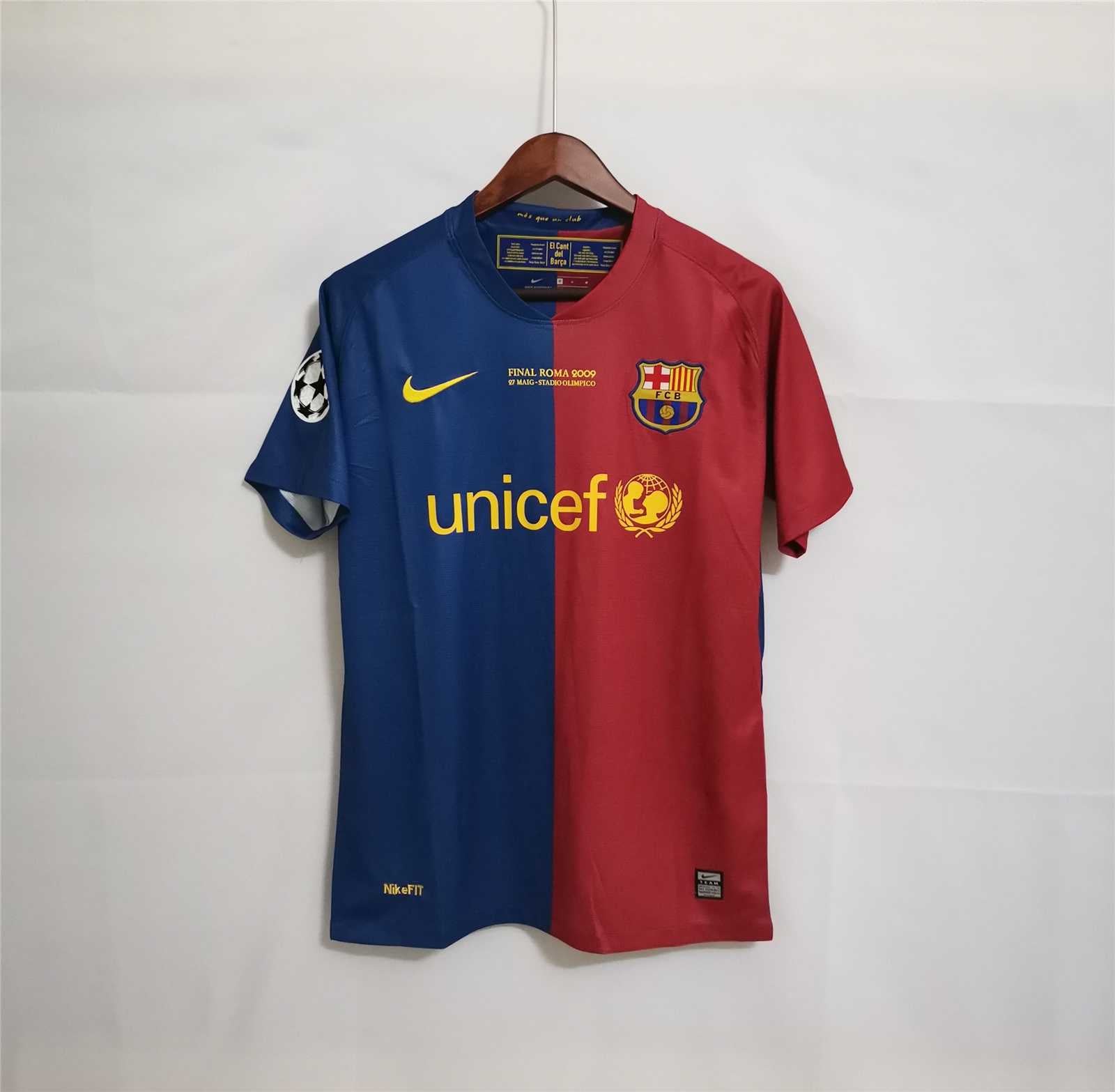 2008/2009 Barcelona Heim Final Roma Trikot